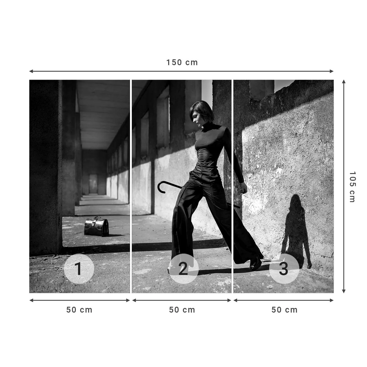 Selbstklebende Fototapete Deluxe Sticker - Urbane Eleganz - Frau, Mode, Modell - 150x105 cm