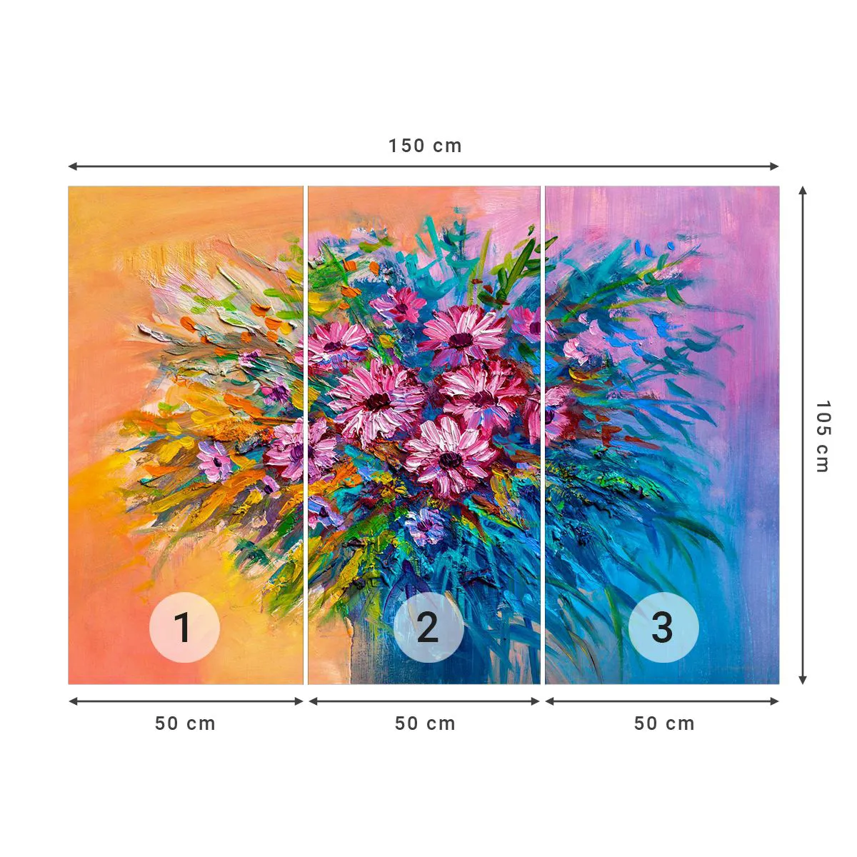 Photo Wallpaper Premium Sand - Energy of Life - Flowers, Bouquet of flowers, Garden - 150x105 cm
