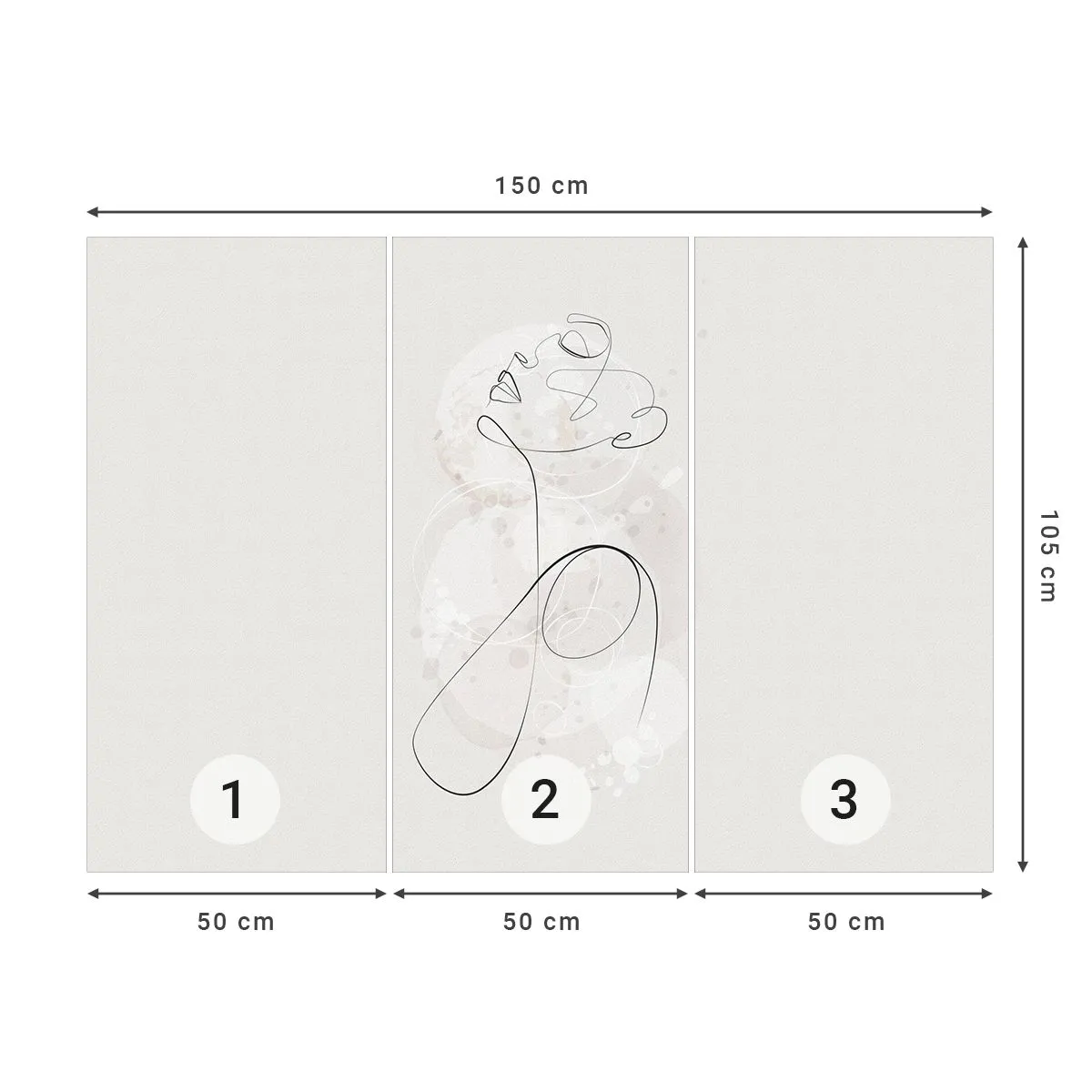 Photo Wallpaper Premium Canvas - Spiral of Beauty - Graphics, Woman, Piece - 150x105 cm