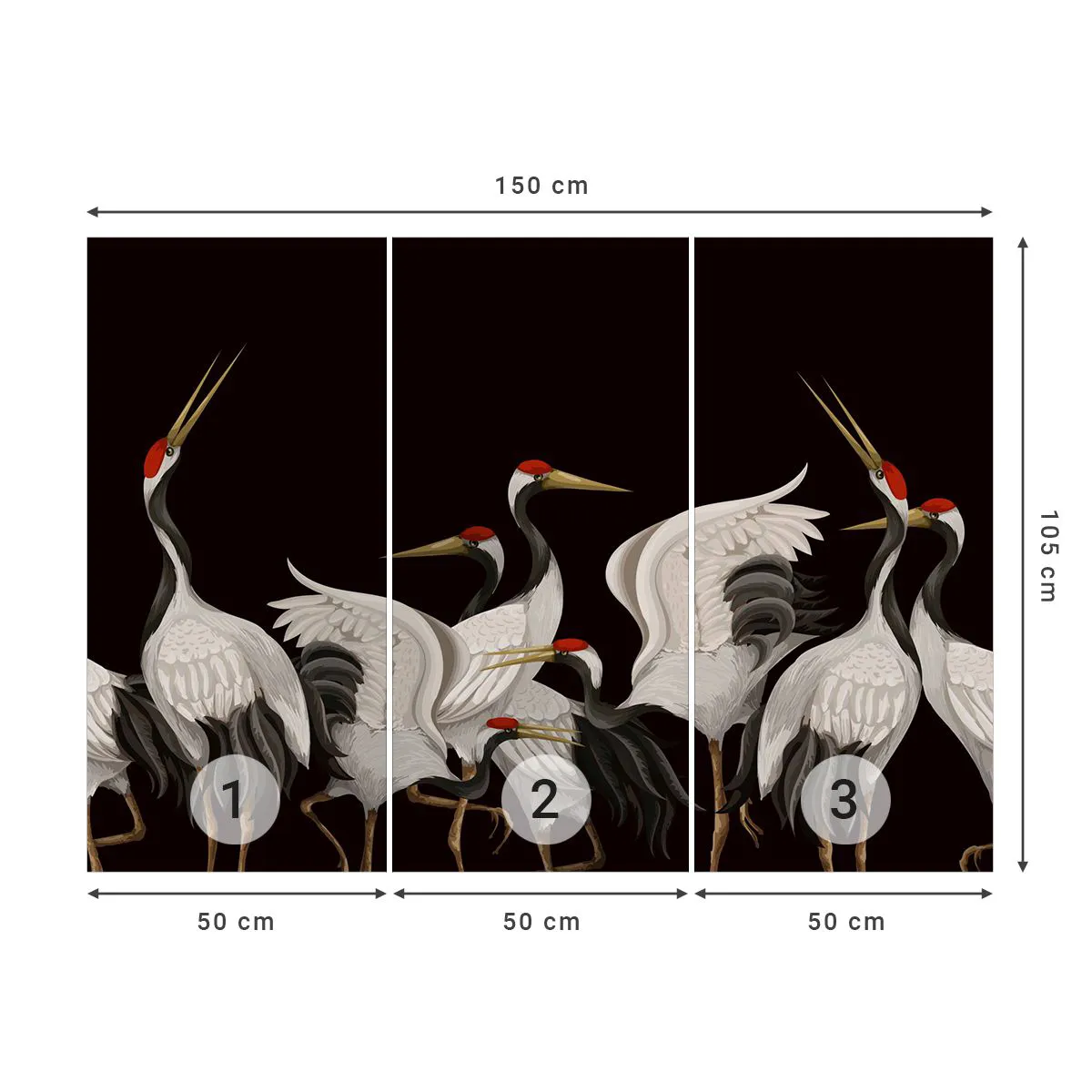 Tapet Standard Eco - Problemele importante ale păsărilor - Macarale, Păsări, Bucată - 150x105 cm