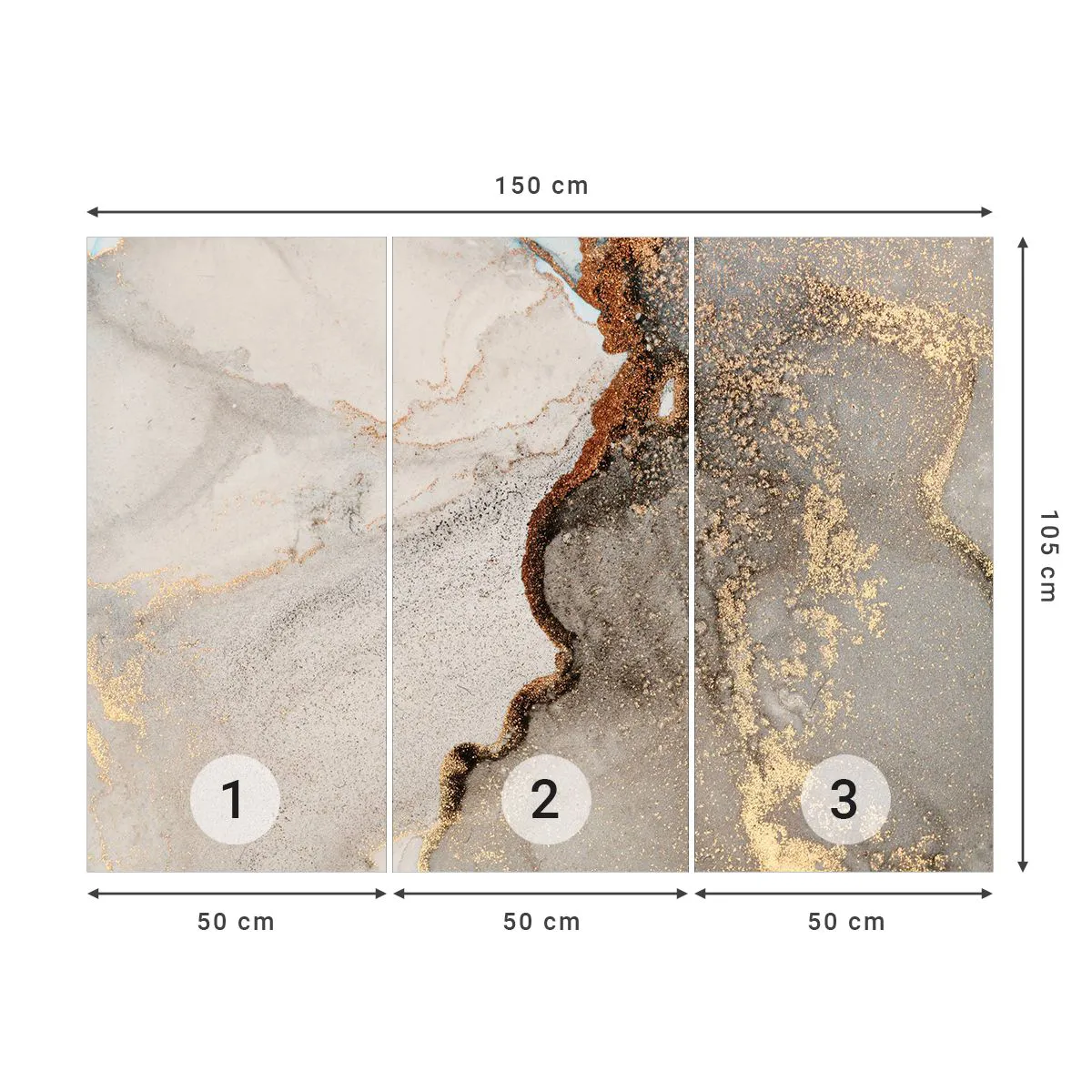 Fototapet Standard Eco - På färgernas gräns - Abstraktion, Bit, Modern konst - 150x105 cm