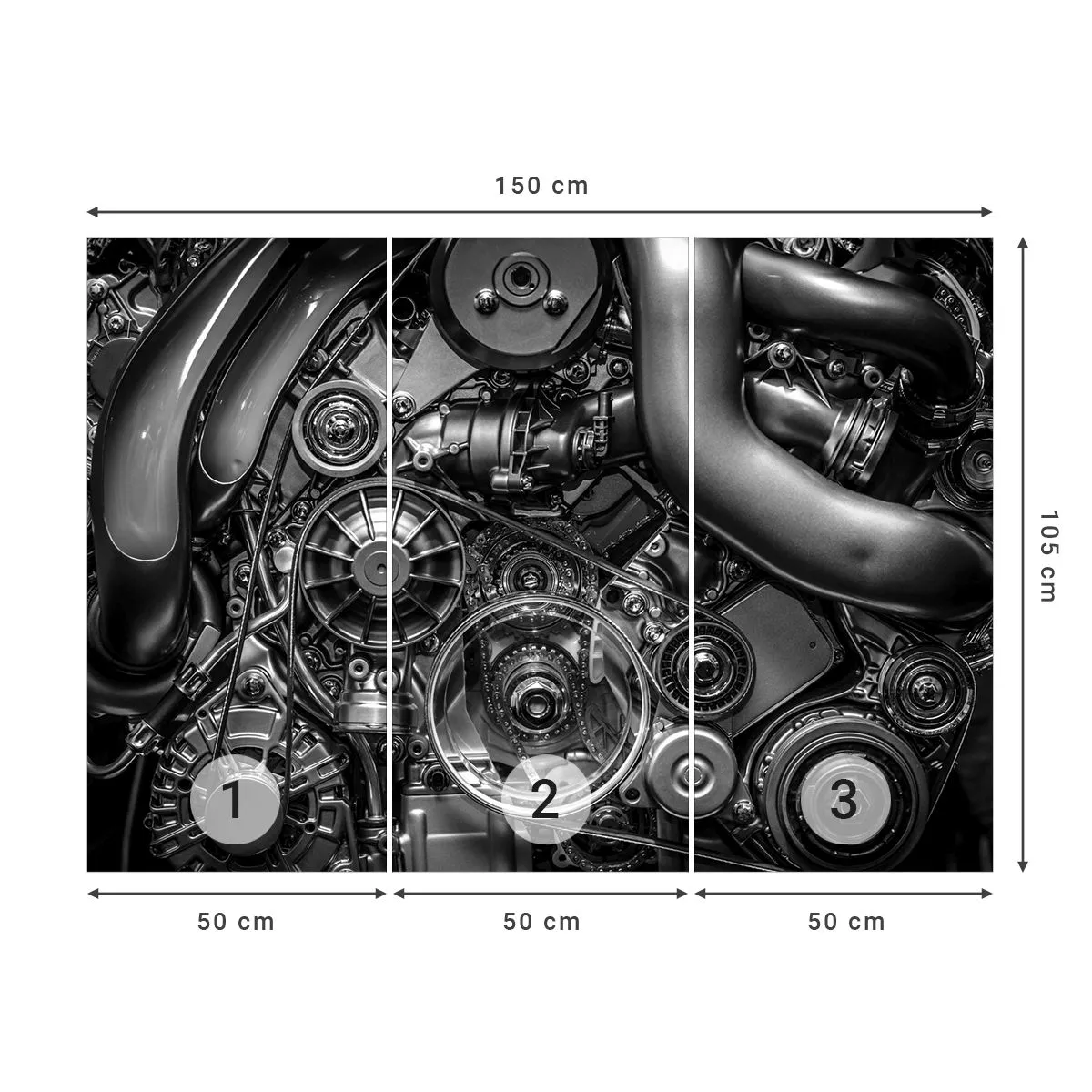 Tapet Premium Canvas - Poezia mecanicii - Motor, Mecanic, Metal - 150x105 cm