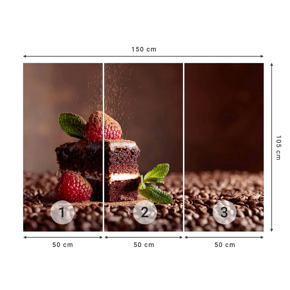 Papier Peint Photo Premium Sand - La vie est douce - Gâteau, Cuisine, La gastronomie - 150x105 cm