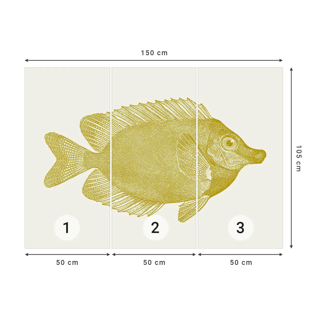 Fotomural Premium Sand - No recuerdo quién eras - Pez, Playa, Animal - 150x105 cm