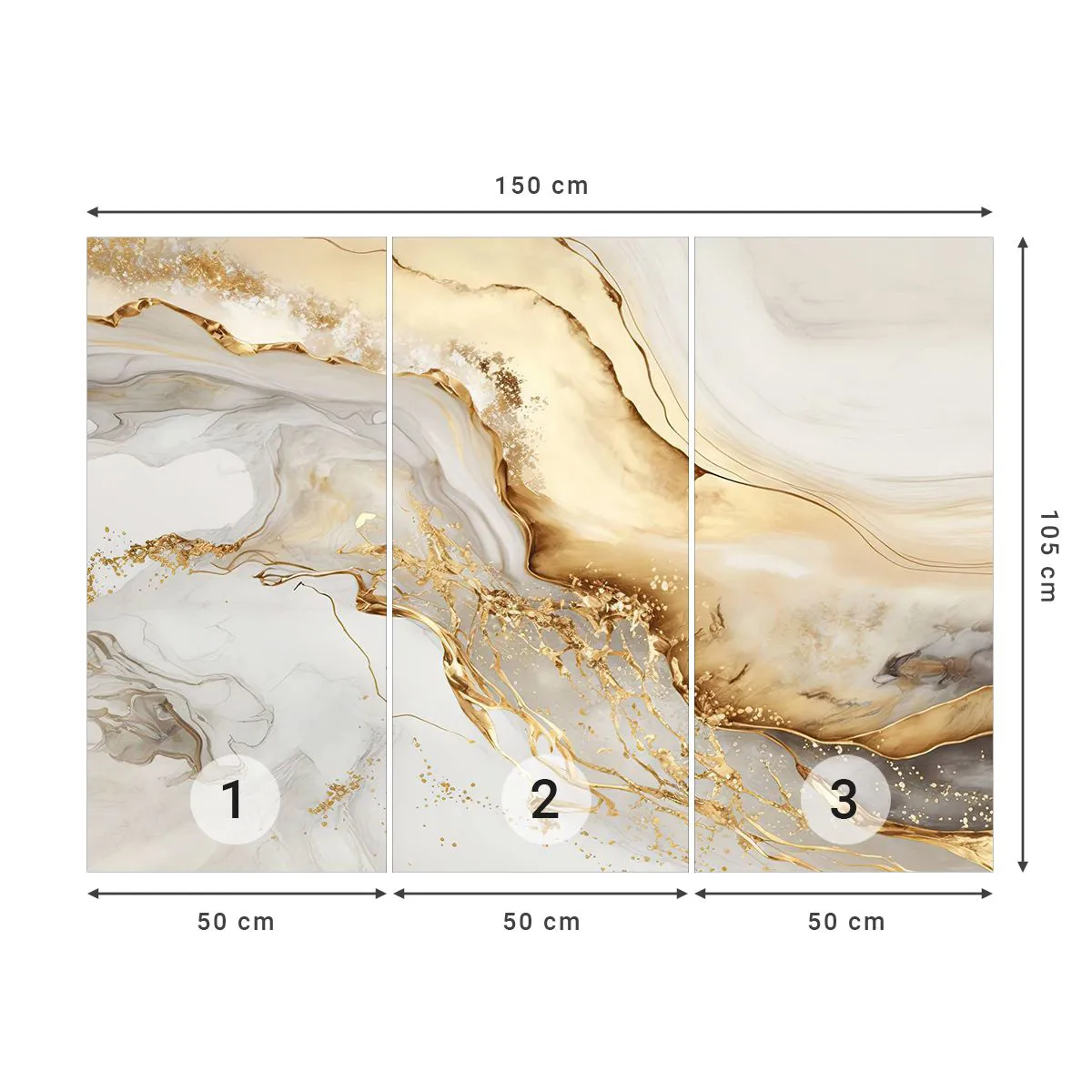 Fotobehang Premium Canvas - Abstractie: schoonheid en goedheid - Marmer, Glamour, Elegant - 150x105 cm