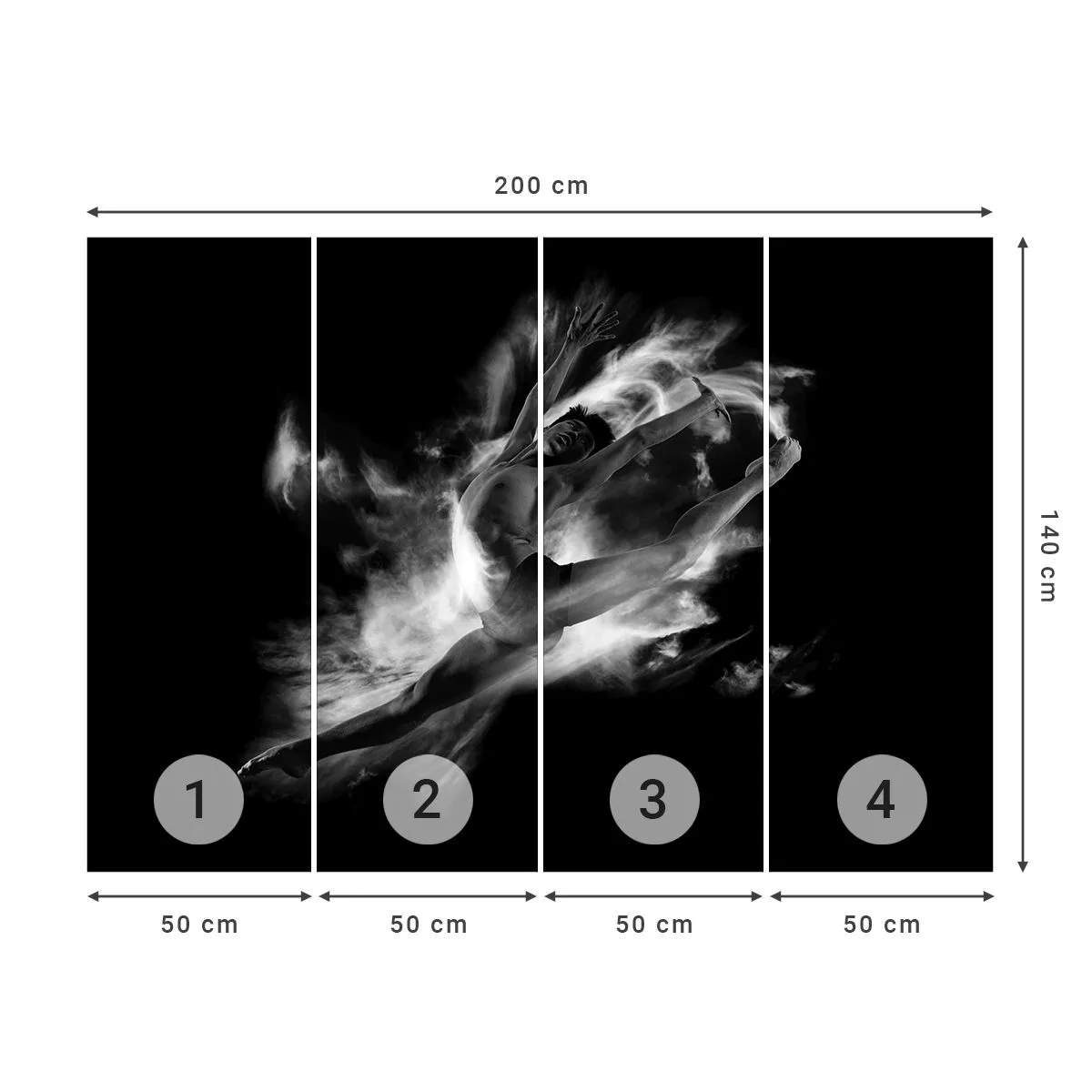 Tapet Premium Canvas - Oprit în zbor - Dansator, Balet, Cultură - 200x140 cm