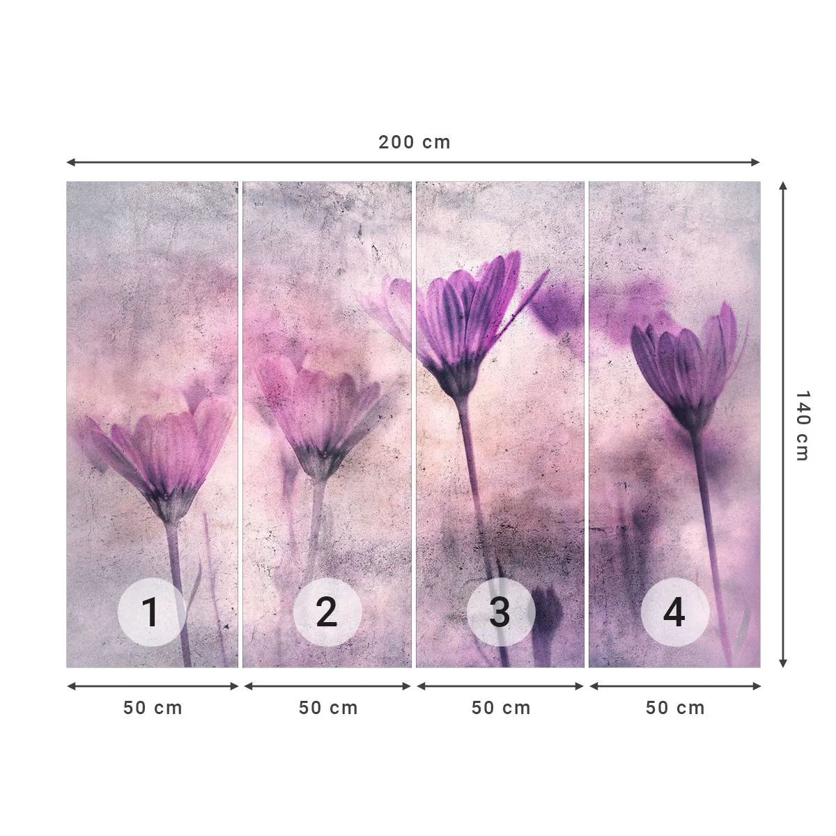 Fototapeta Premium Sand - Sen kwiatów - Kwiaty, Sztuka, Ogród - 200x140 cm