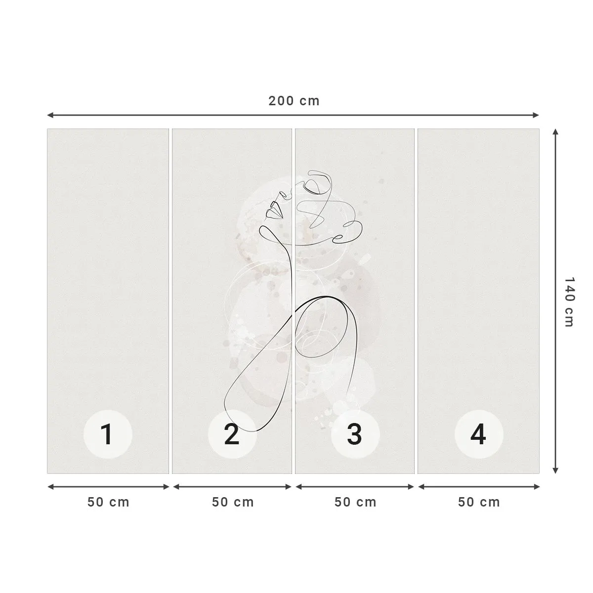 Photo Wallpaper Standard Eco - Spiral of Beauty - Graphics, Woman, Piece - 200x140 cm