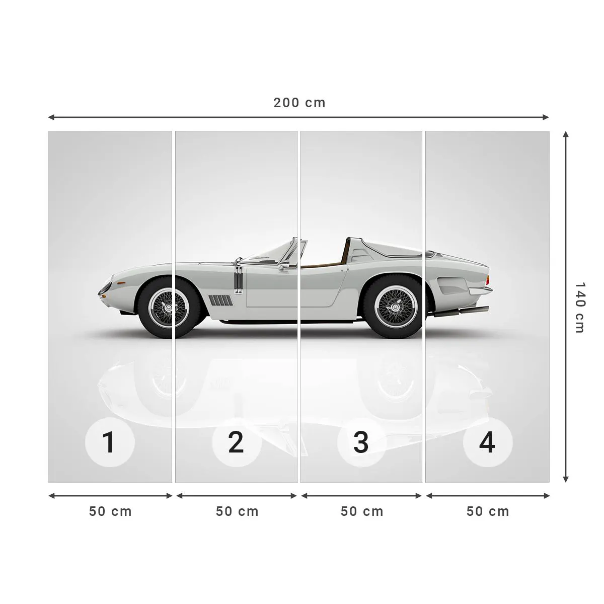 Fotomurali Premium Canvas - Promessa di divertimento - Auto sportiva, Cabriolet, Settore automobilistico - 200x140 cm