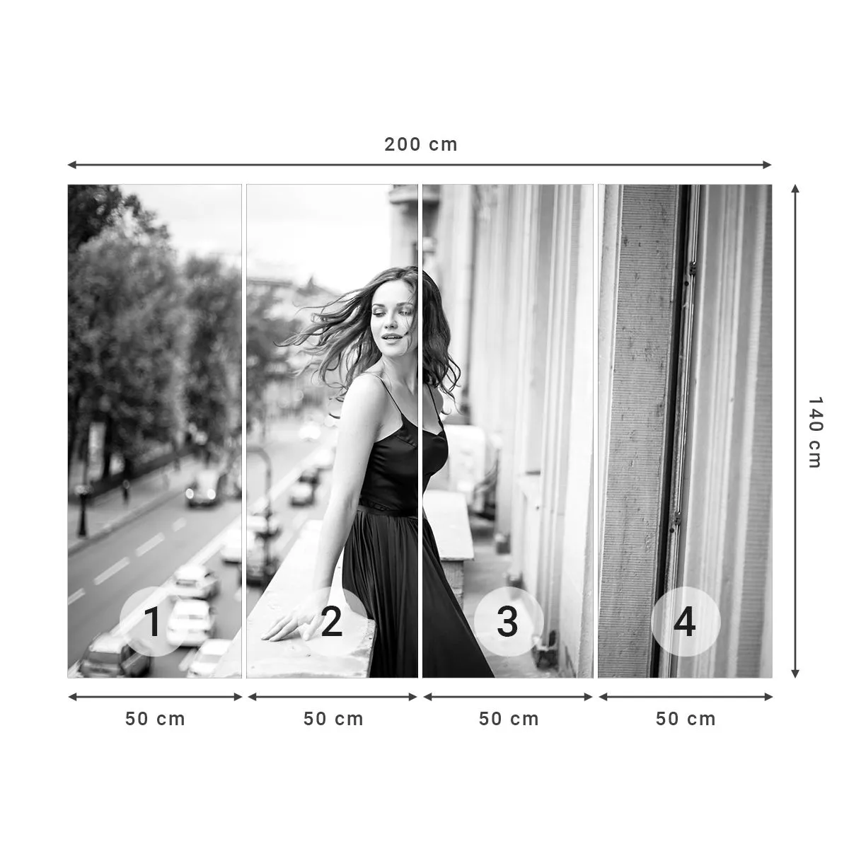 Fotomural Premium Canvas - Ciertamente, parisina - Mujer, Ciudad, Arquitectura - 200x140 cm