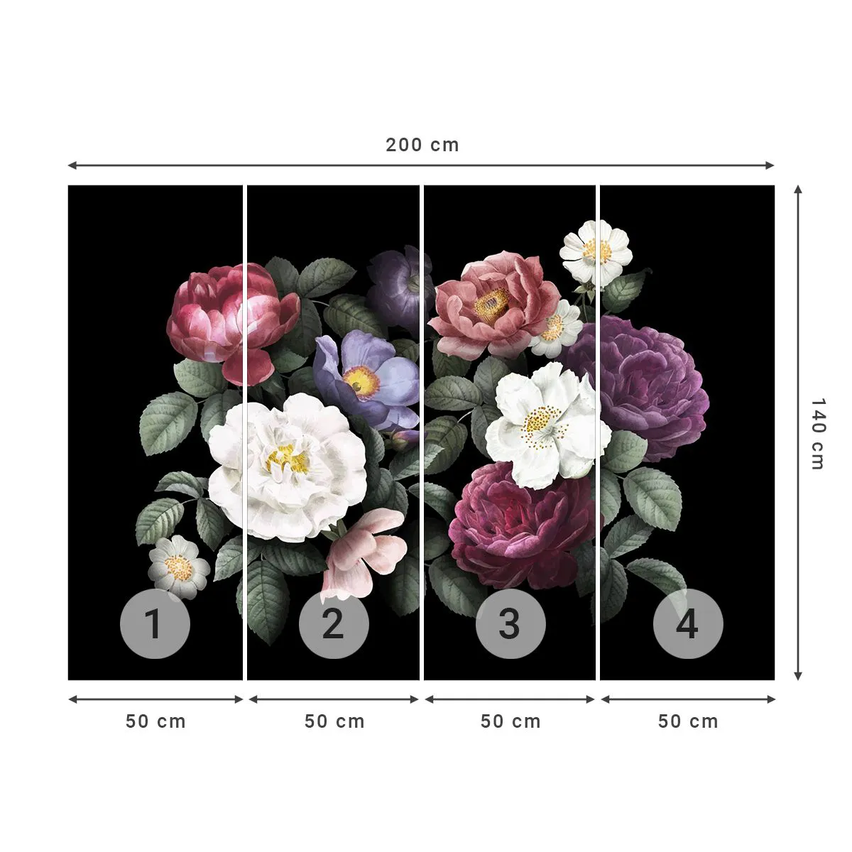 Tapet Premium Canvas - Dintr-o grădină engleză - Flori, Buchet de flori, Aranjament floral - 200x140 cm