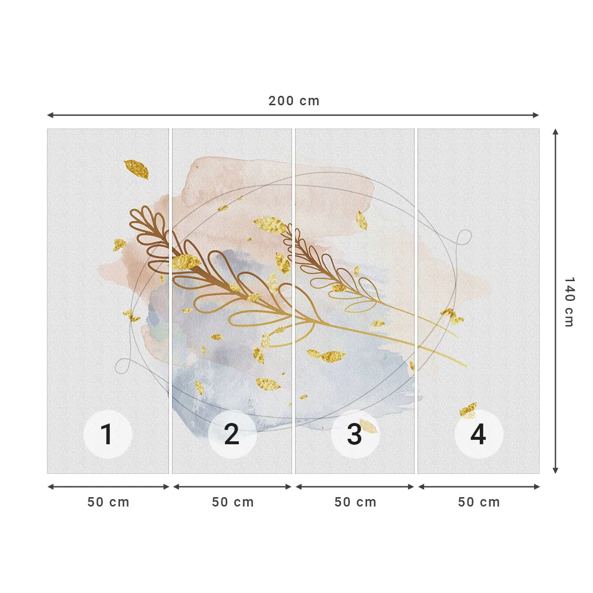 Fotótapéta Premium Sand - Aranyszínű fuvallat - Fényes, Minimalista, Modern - 200x140 cm