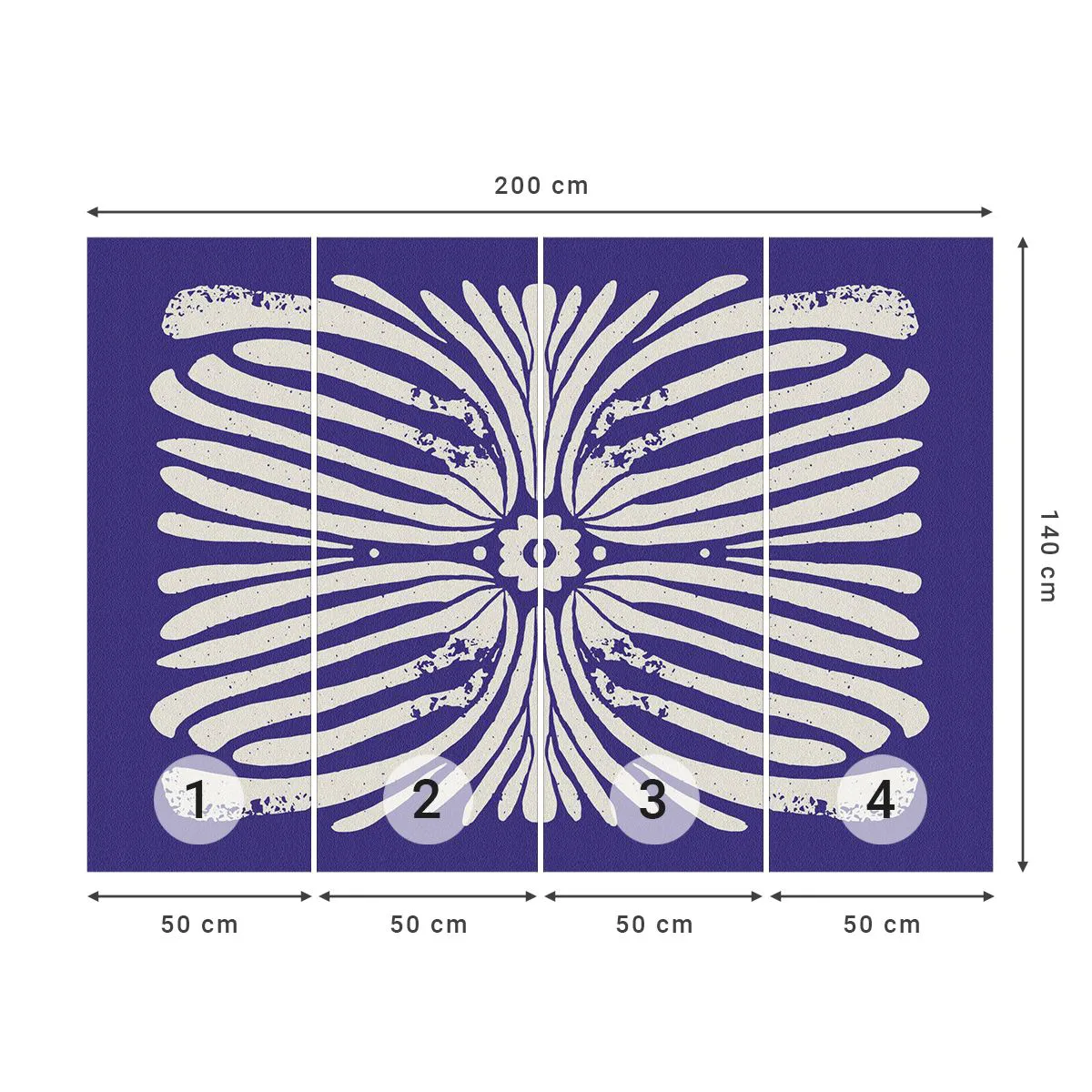 Tapet Premium Canvas - Inspirații etnice - Boho, Botanic, Bucată - 200x140 cm