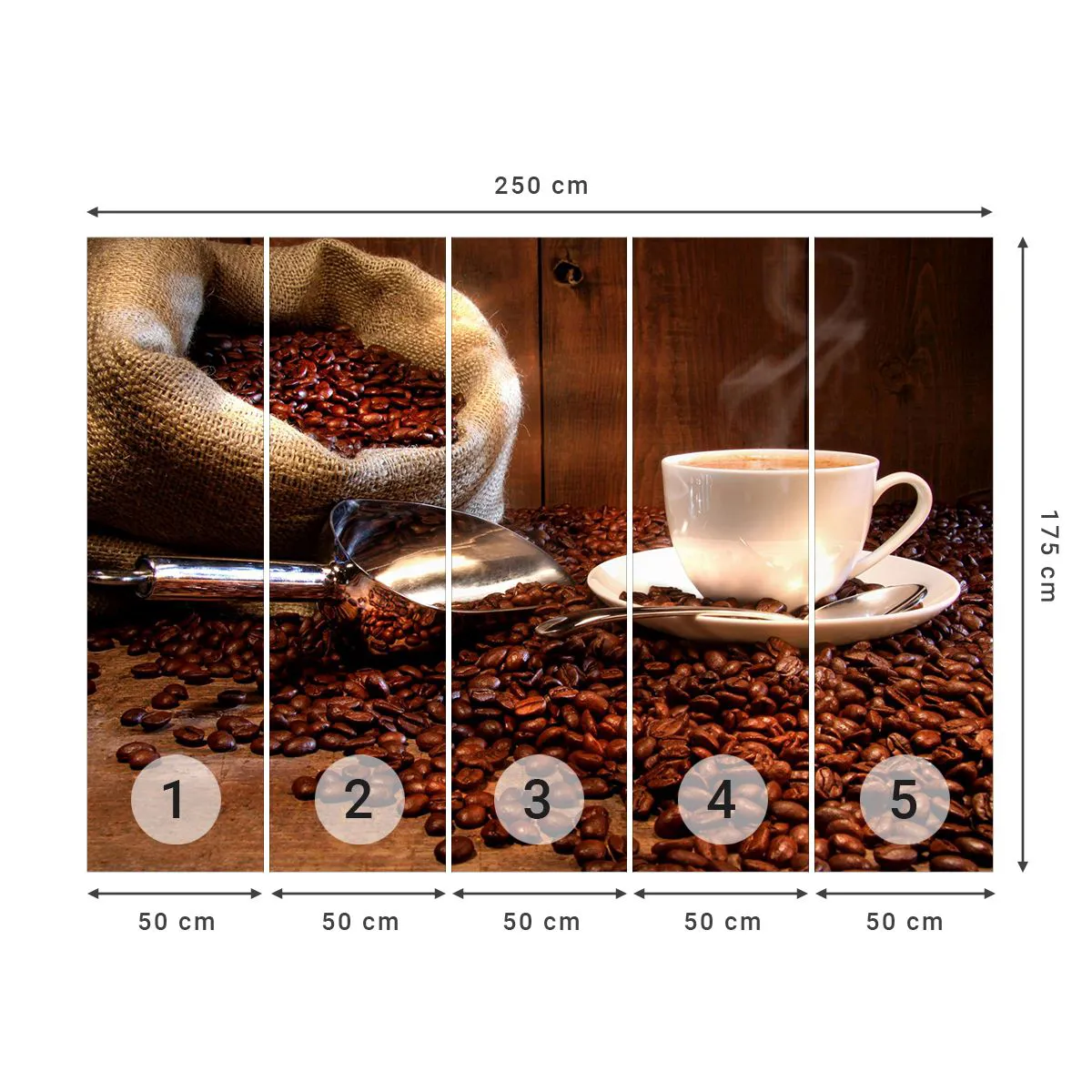 Photo Wallpaper Premium Sand - Can You Smell It? - Coffee beans, Aroma, Gastronomy - 250x175 cm