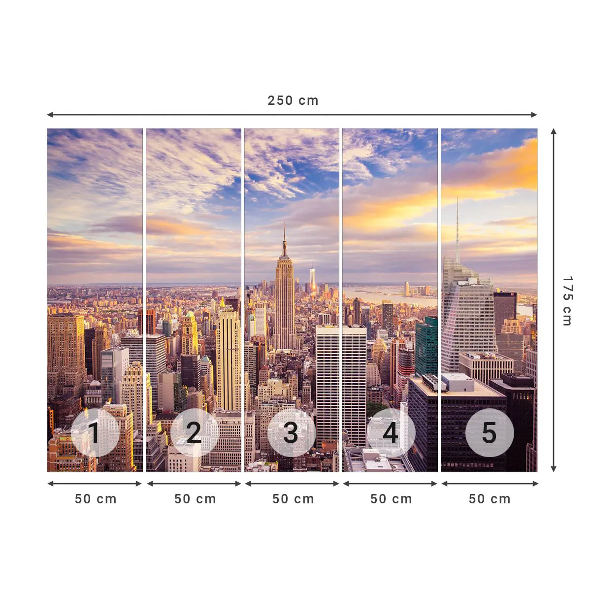 Fotótapéta Premium Sand - Elérni a felhőket - Város, New York, Építészet - 250x175 cm