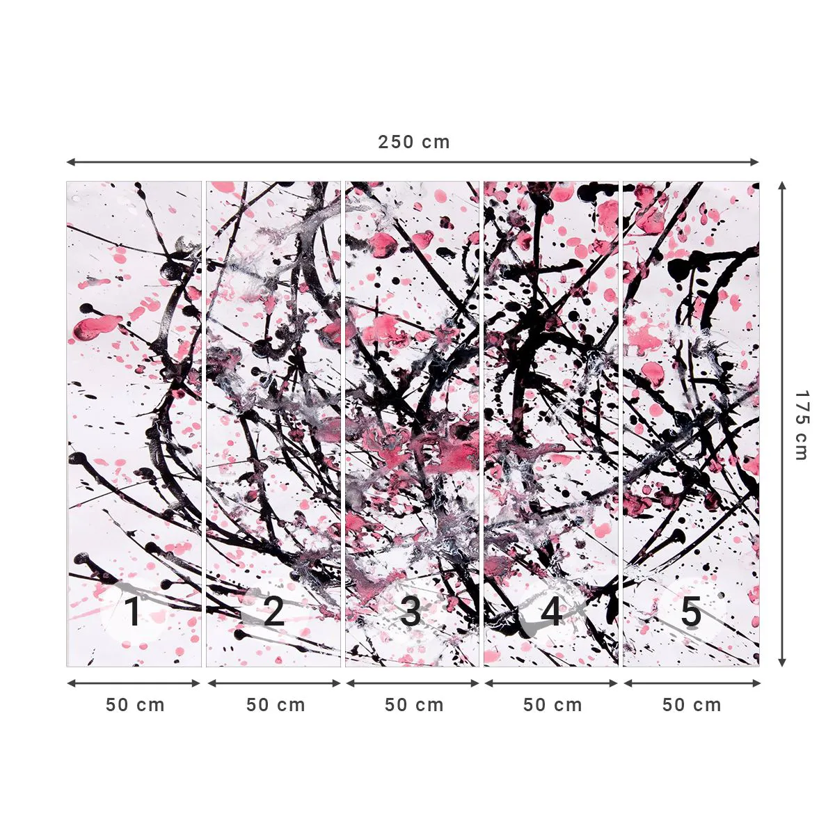 Photo Wallpaper Standard Eco - Fleeting Nature of Life - Abstraction, Piece, Modern Pattern - 250x175 cm