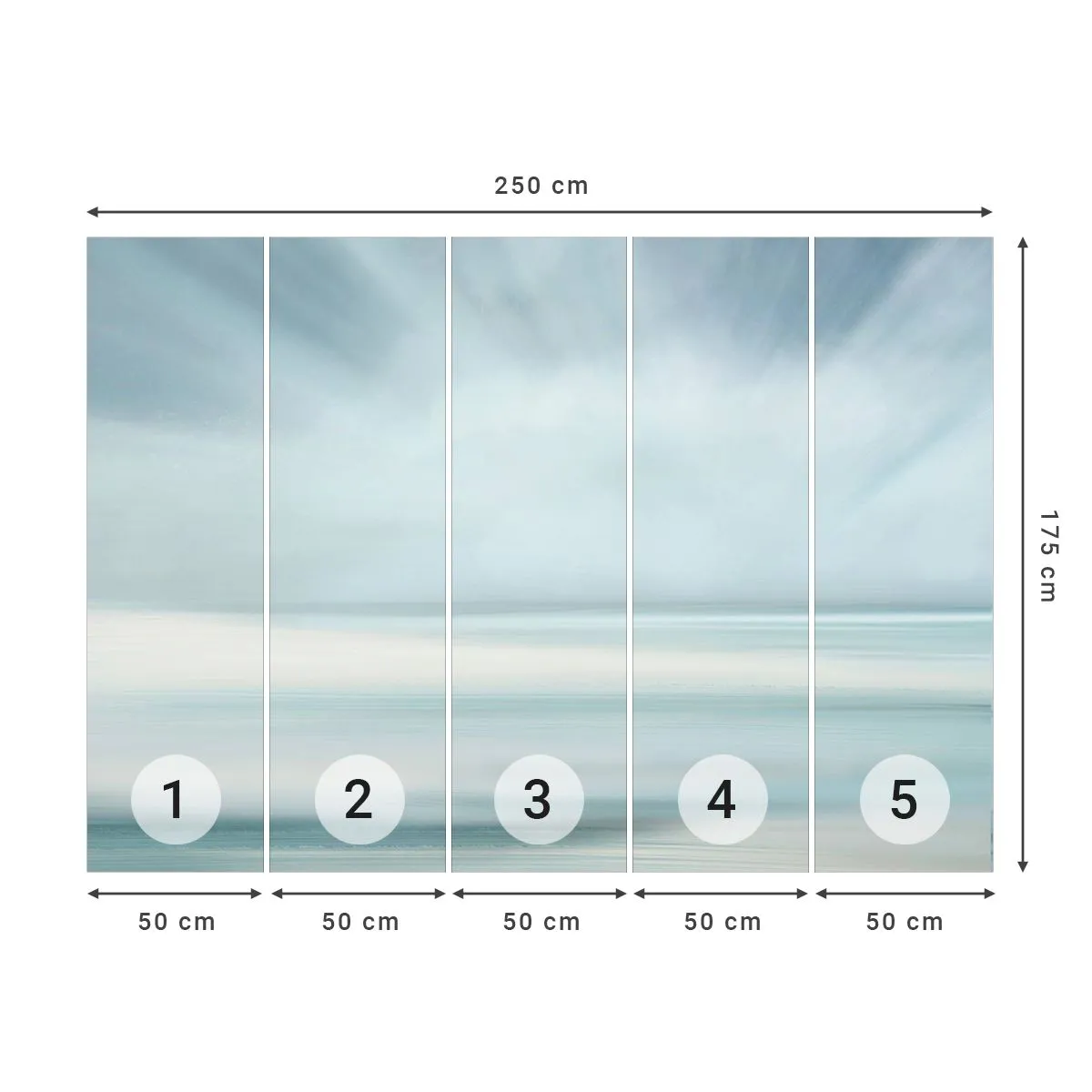 Tapet Premium Canvas - Liniște până la orizont - Luminos, Bucată, Cer - 250x175 cm