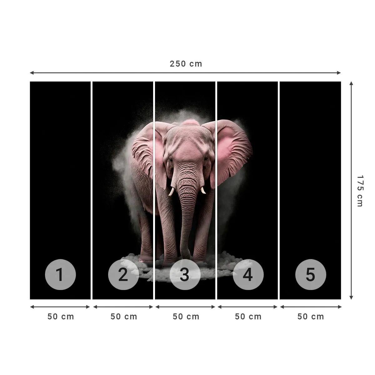 Fototapeta Premium Sand - Nie myśl o różowym słoniu! - Słońce, Safari, Afryka - 250x175 cm