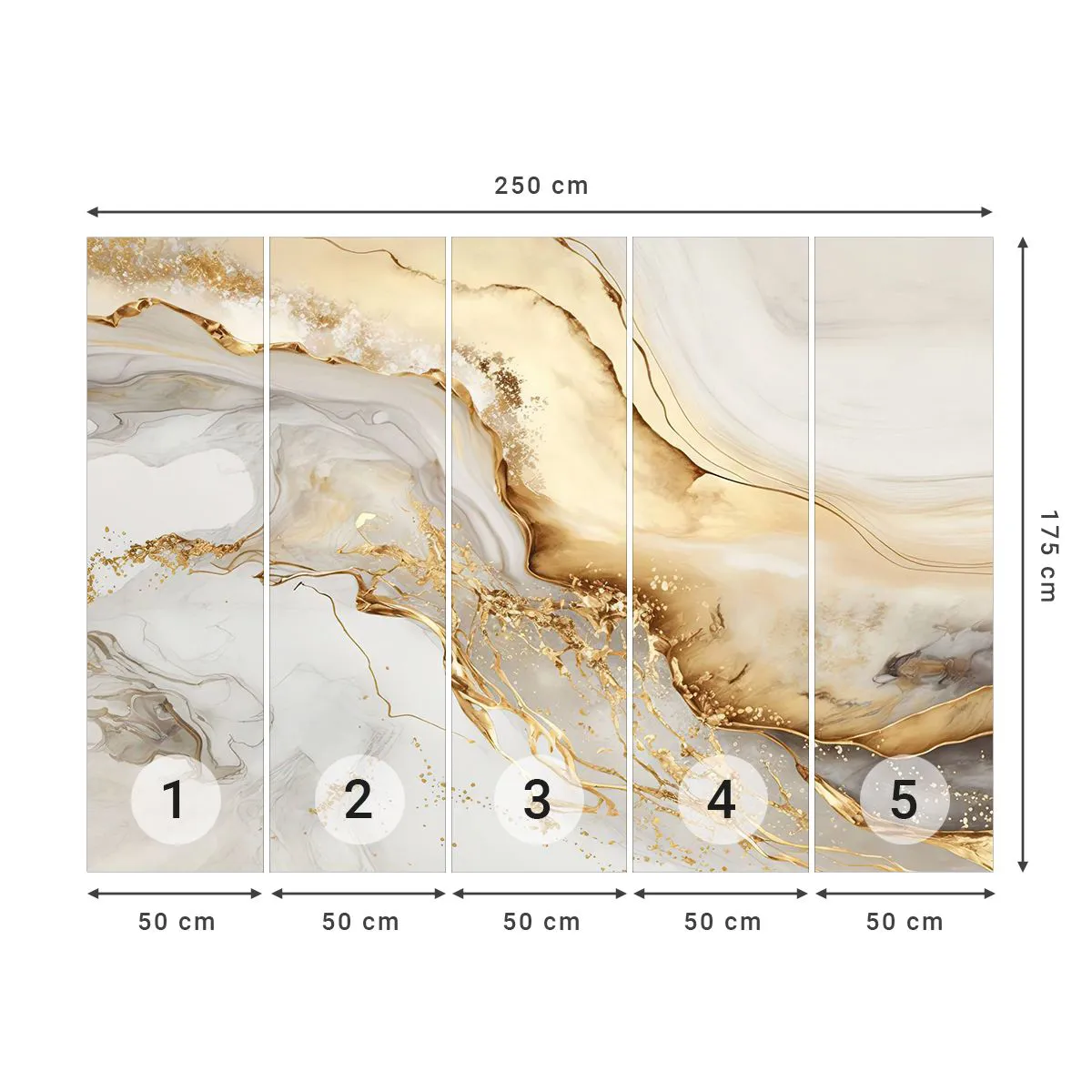 Fotomurali Premium Canvas - Astrazione: bellezza e bontà - Marmo, Fascino, Elegante - 250x175 cm