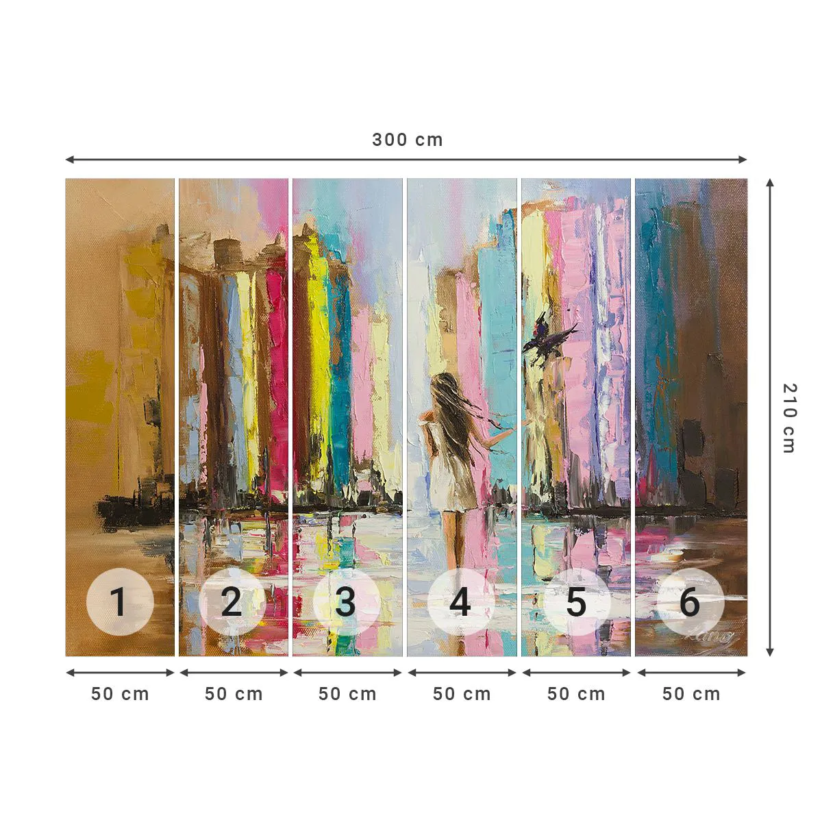 Papier Peint Photo Standard Eco - Viens avec moi - Abstraction, Fille, Femme - 300x210 cm