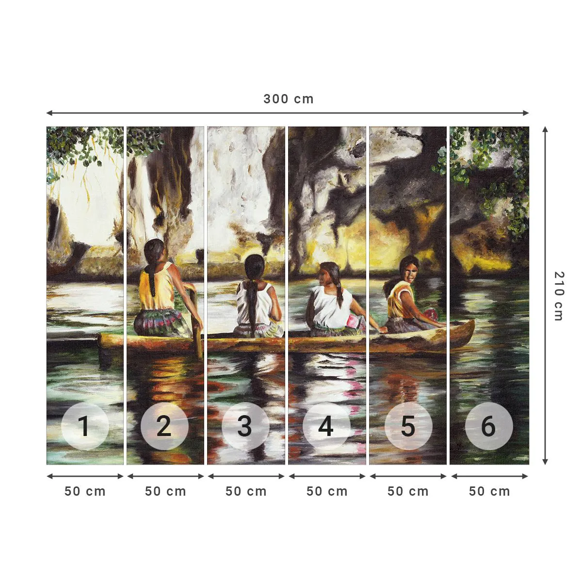 Tapet Standard Eco - Într-un paradis polinezian - Călătorii, Peisaj, Râu - 300x210 cm