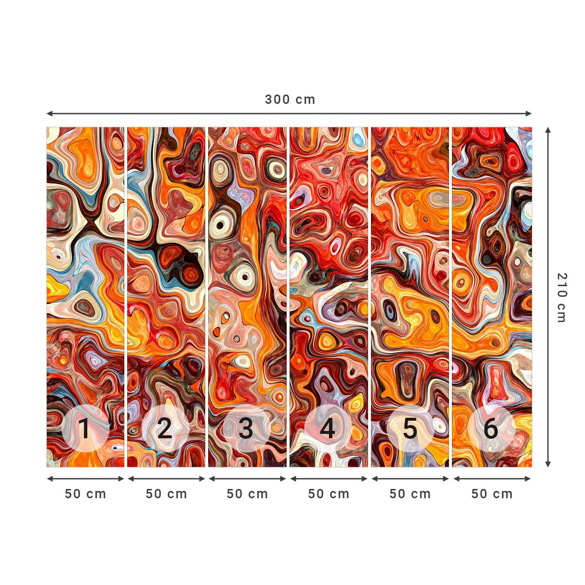 Papel de Parede Premium Canvas - Se as nozes tivessem derretido no mel - Abstração, Pedaço, Padrão Moderno - 300x210 cm