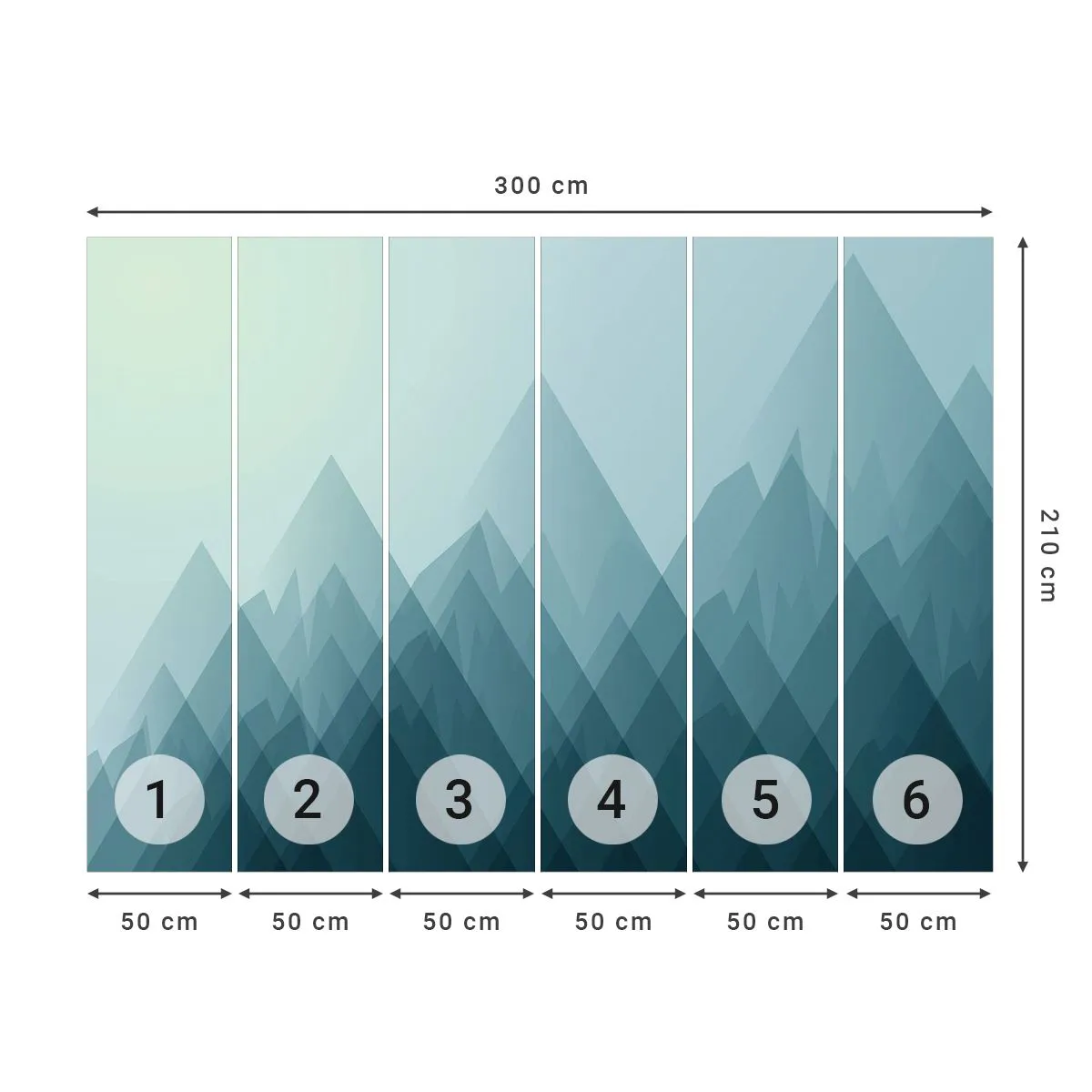 Fototapete Standard Eco - Groß größer am größten - Berge, Abstraktion, Stück - 300x210 cm