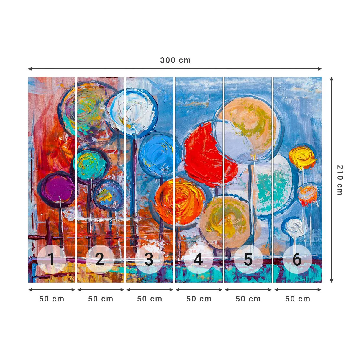 Tapet Premium Canvas - Toate ciudăţeniile şi curiozităţile - Baloane colorate, Abstracția, Pentru copii - 300x210 cm