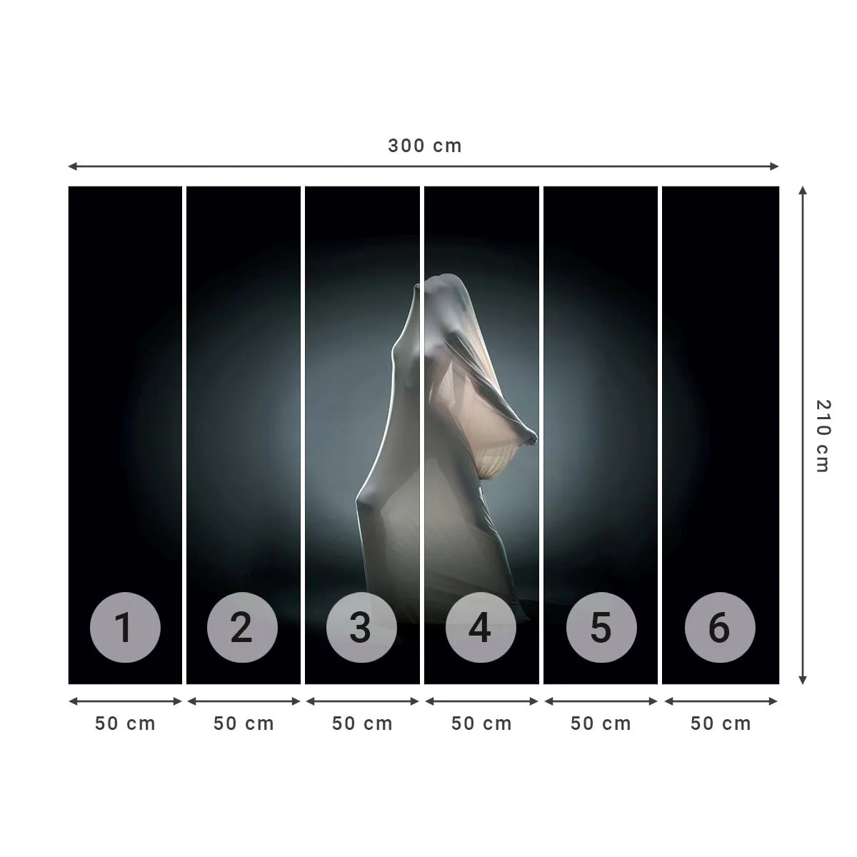 Photo Wallpaper Premium Sand - Hidden Desires - Woman, Dance, Piece - 300x210 cm