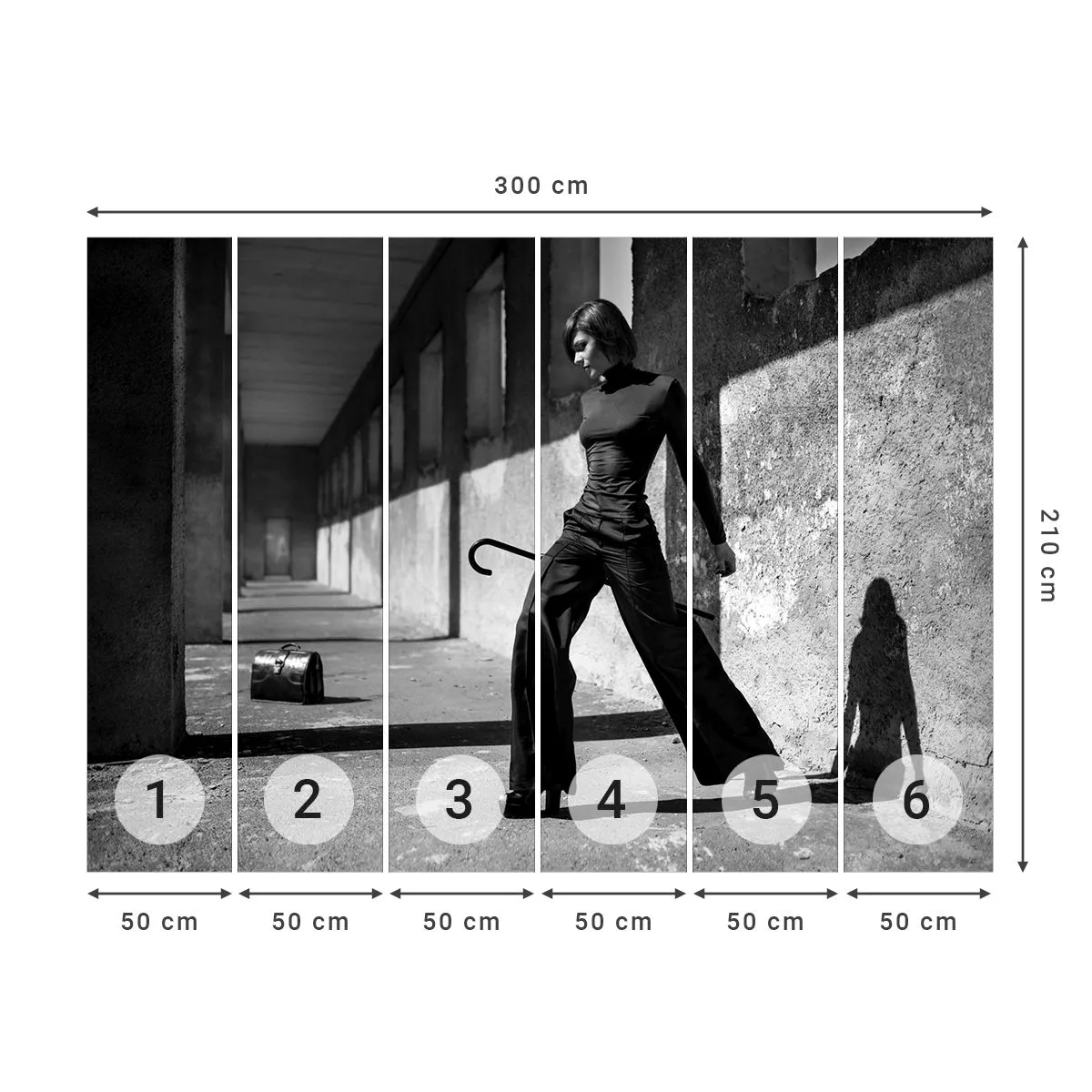 Zelfklevend Fotobehang Deluxe Sticker -   Stedelijke elegantie - Vrouw, Mode, Model - 300x210 cm