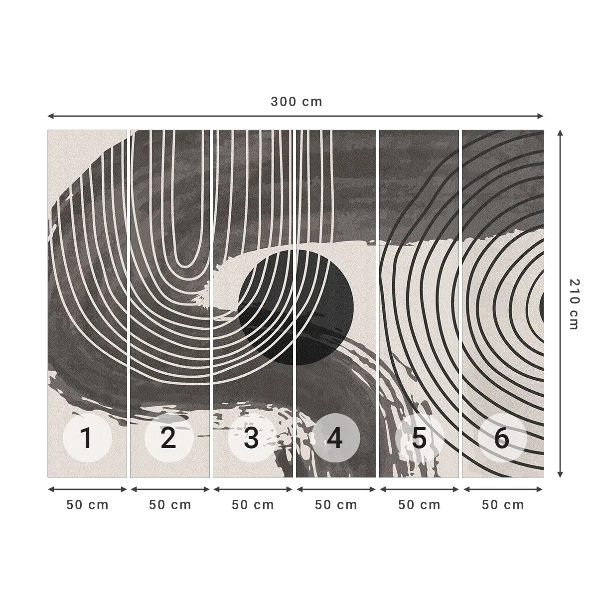 Fototapeta Premium Sand - Owal zwycięża - Abstrakcja, Minimalizm, Sztuka - 300x210 cm