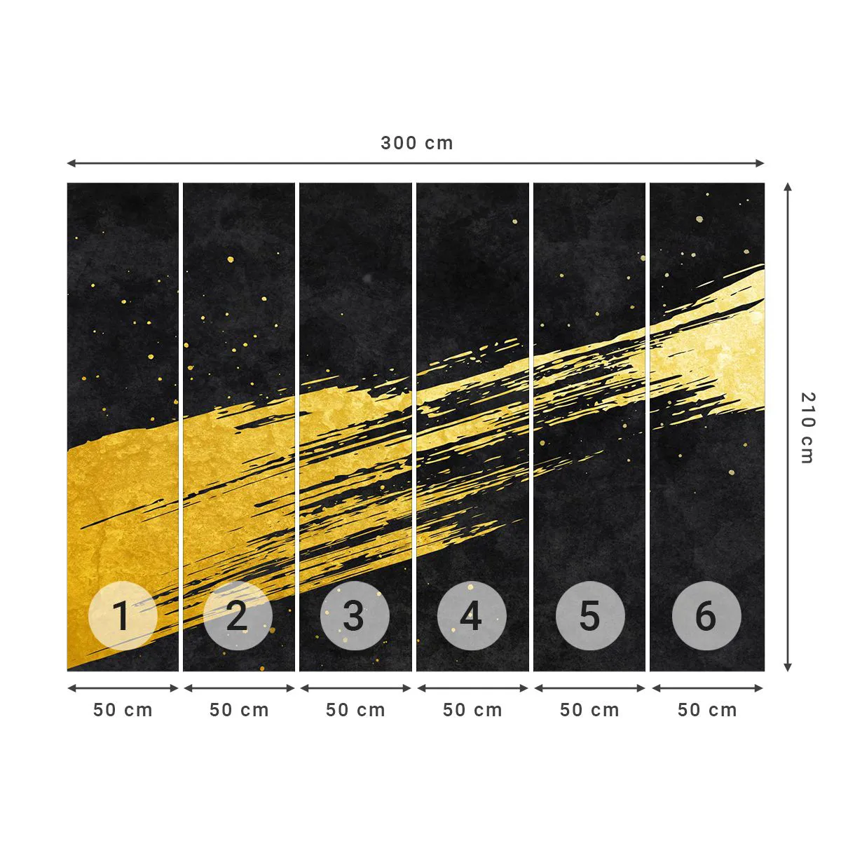 Tapet Premium Canvas - Salt în hiperspațiu - Art Deco, Elegant, Întuneric - 300x210 cm