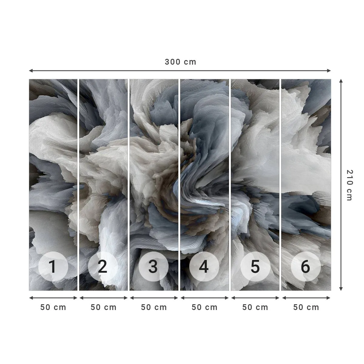 Tapet Standard Eco - Piatră și floare - 3D, Tridimensional, Bucată - 300x210 cm