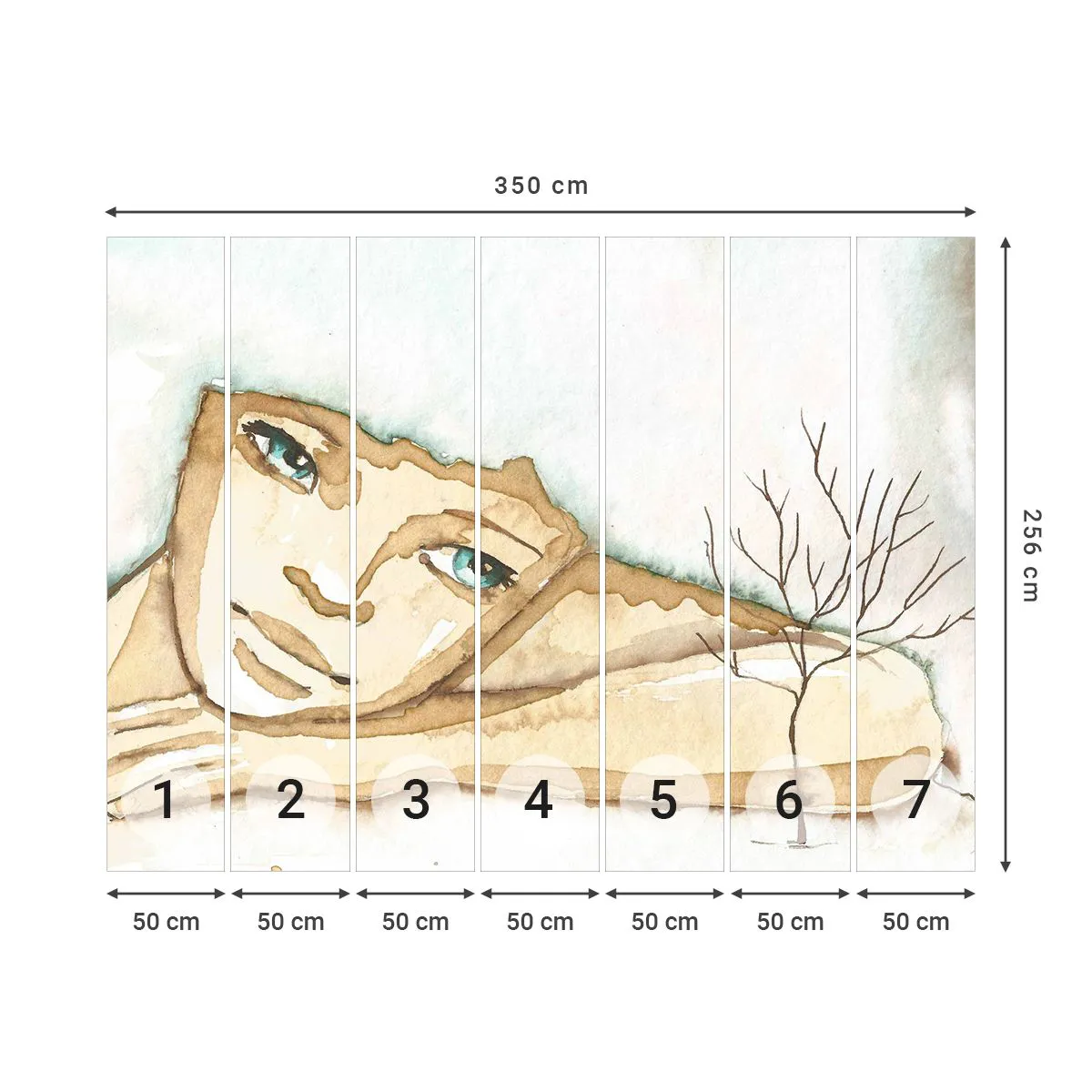 Photo Wallpaper Premium Canvas - Tree of Poetry Springs from Silence - Fairy tale, Abstraction, For children - 350x256 cm