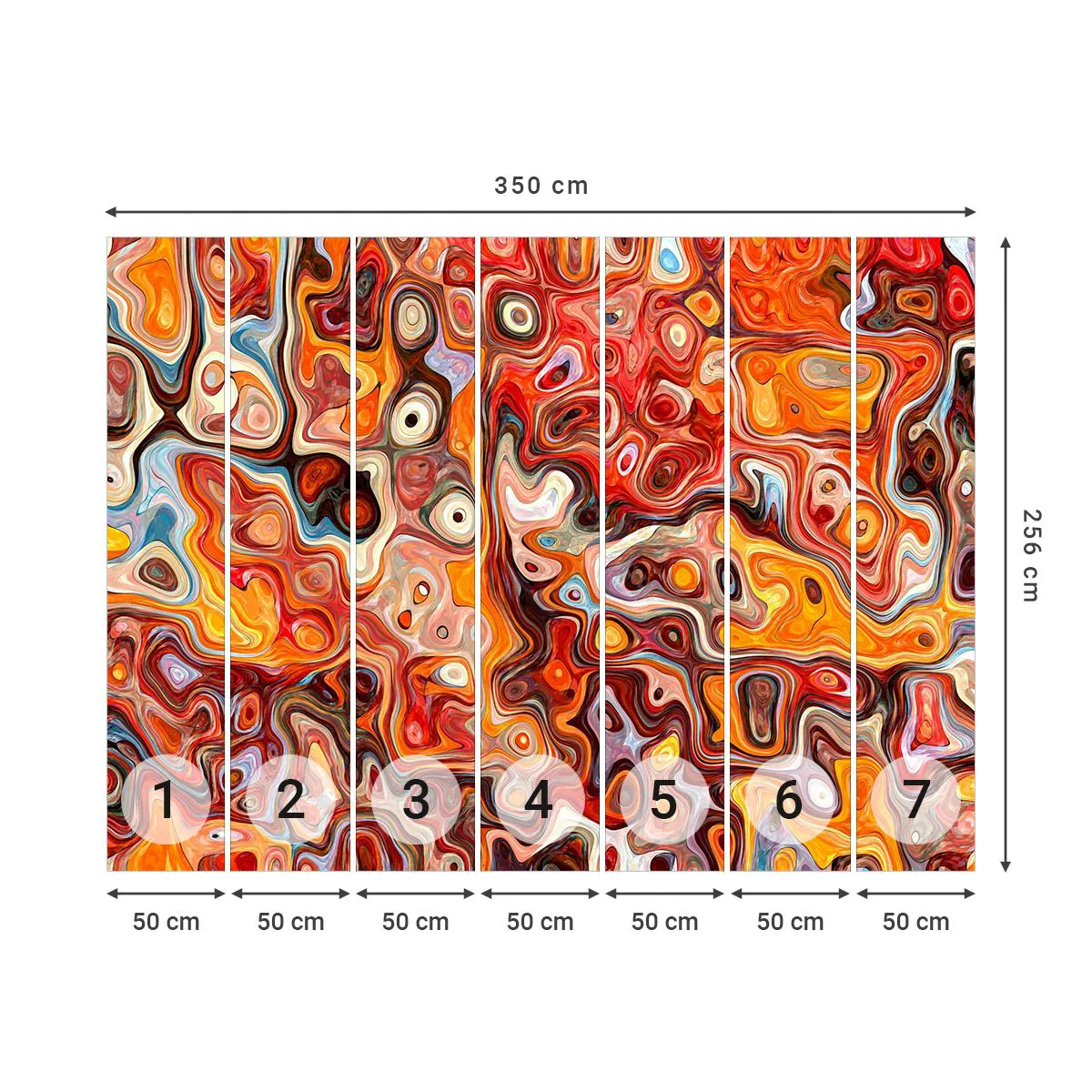 Tapet Premium Canvas - Dacă nucile s-au topit în miere - Abstracția, Bucată, Model modern - 350x256 cm