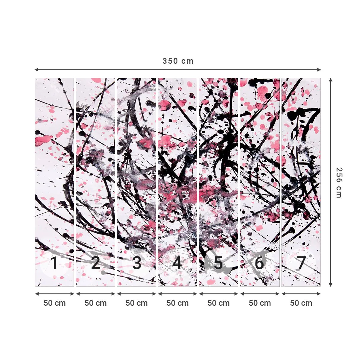 Photo Wallpaper Premium Canvas - Fleeting Nature of Life - Abstraction, Piece, Modern Pattern - 350x256 cm