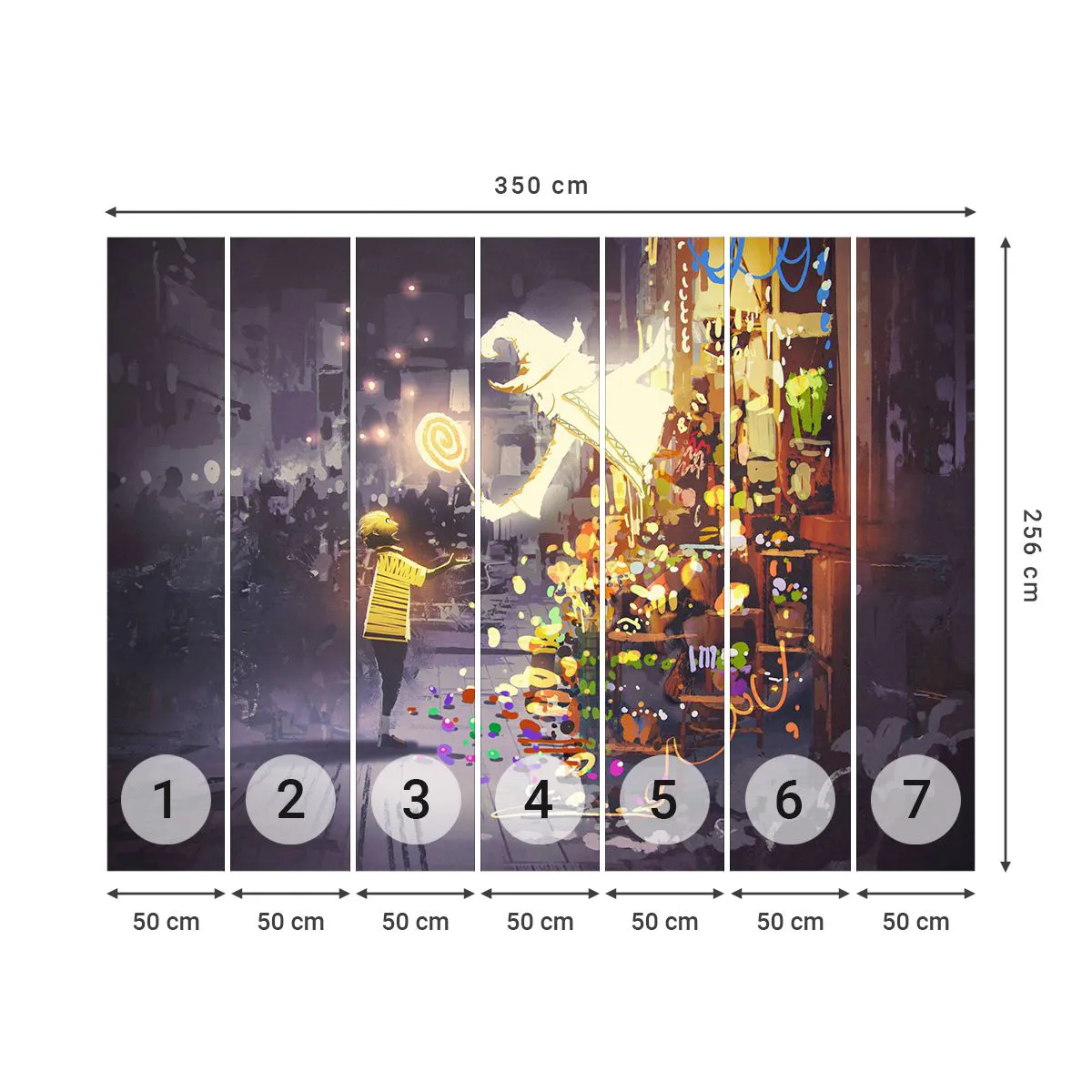 Fototapete Premium Canvas - Magie ist da - Abstraktion, Fantasie, Für Kinder - 350x256 cm