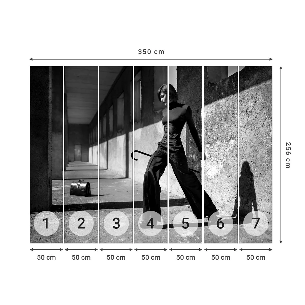 Fototapete Premium Sand - Urbane Eleganz - Frau, Mode, Modell - 350x256 cm