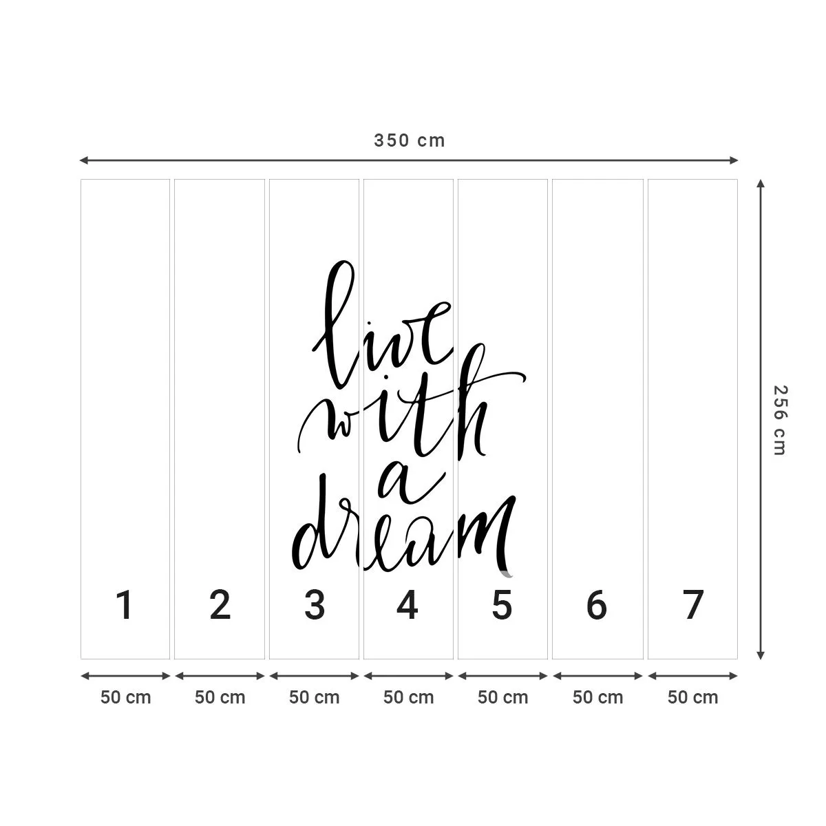 Tapet Standard Eco - Of course - Tipografie, Afirmare, Maxim - 350x256 cm