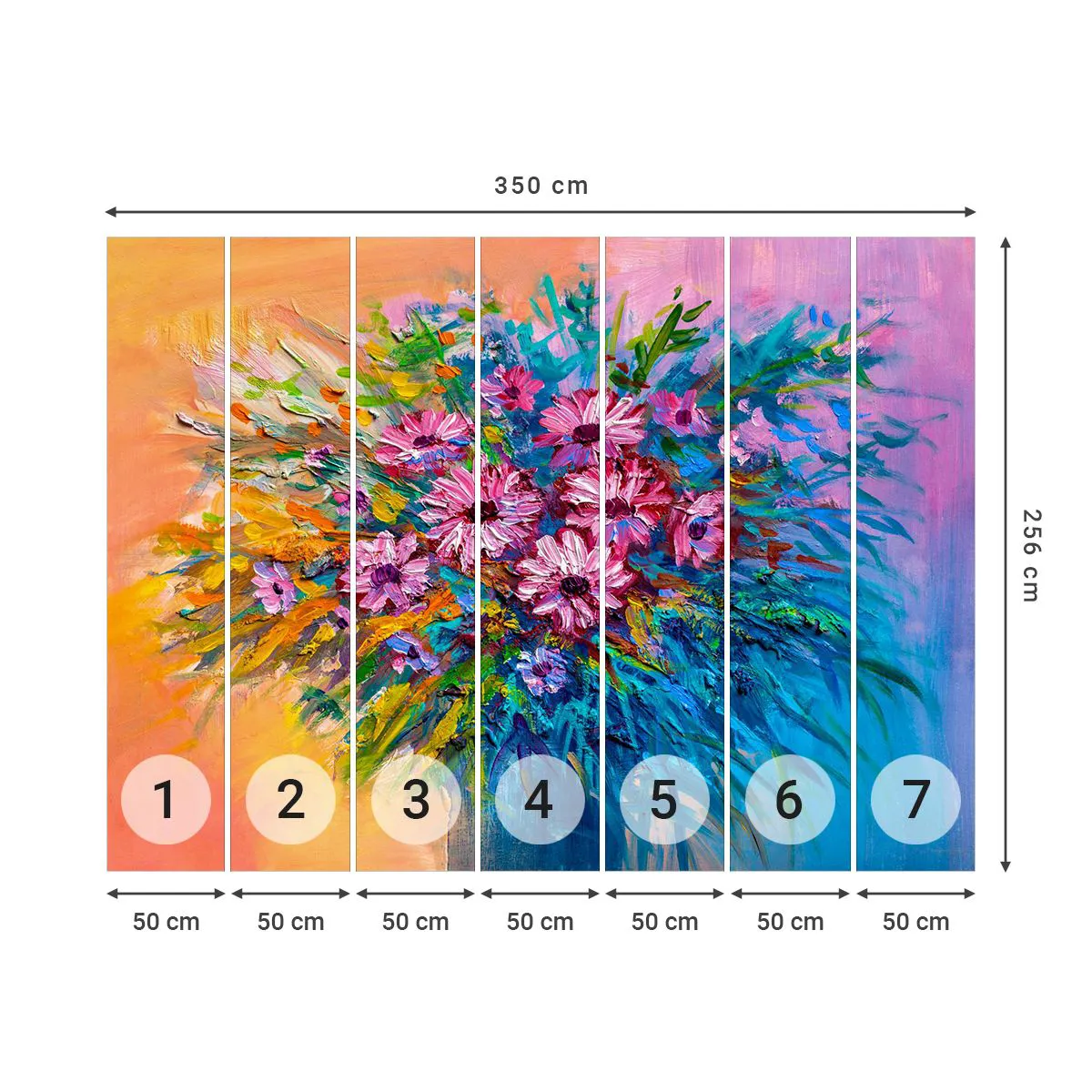 Photo Wallpaper Premium Sand - Energy of Life - Flowers, Bouquet of flowers, Garden - 350x256 cm