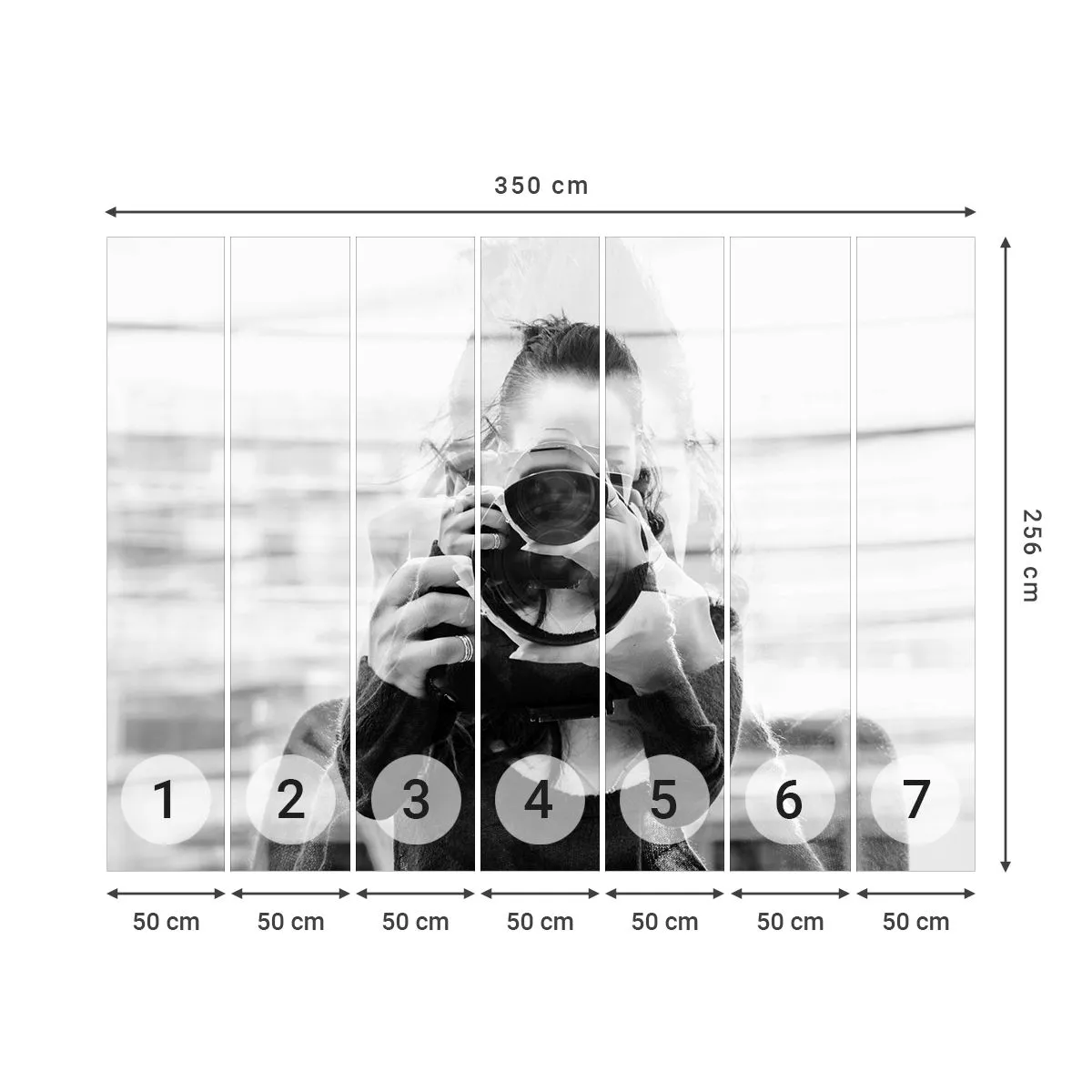 Photo Wallpaper Standard Eco - Creator and the Creation - Abstraction, Photographer, Woman - 350x256 cm