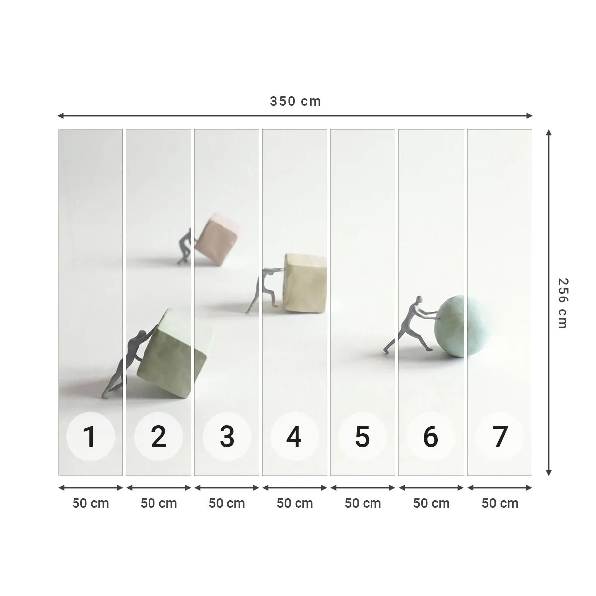 Papier Peint Photo Premium Canvas - Rien que la vie - Abstraction, Personnes, Travail - 350x256 cm