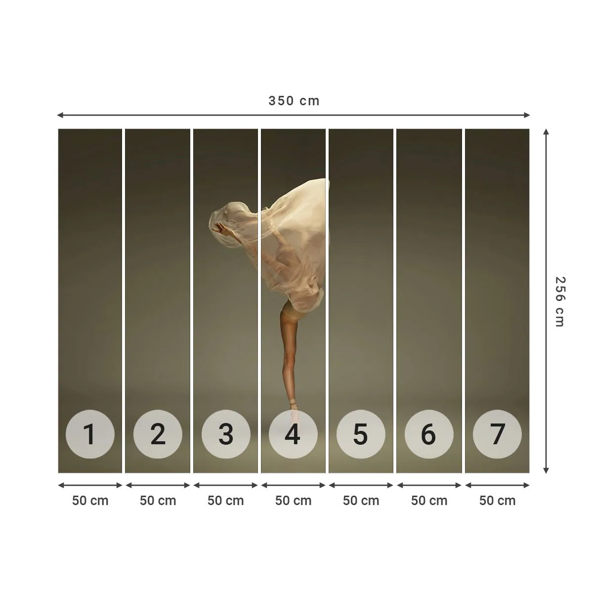 Tapet Standard Eco - Pe cale să zboare - Balerină, Dans, Balet - 350x256 cm