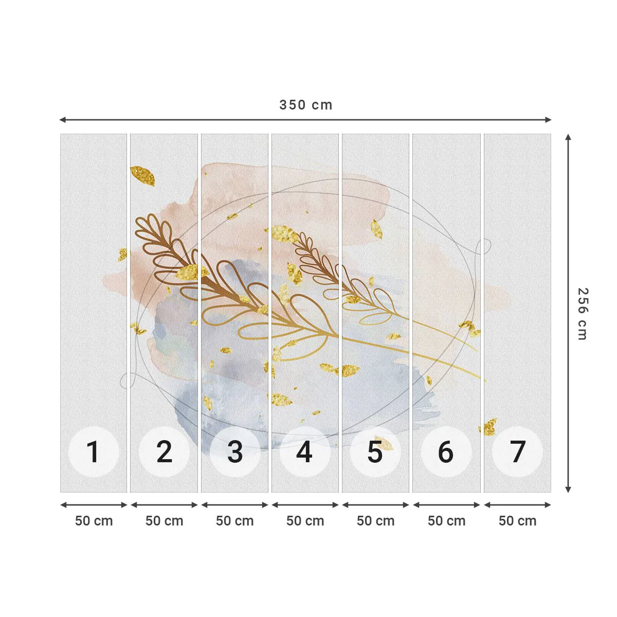 Tapet Standard Eco - Suflul de aur - Luminos, Minimalist, Modern - 350x256 cm