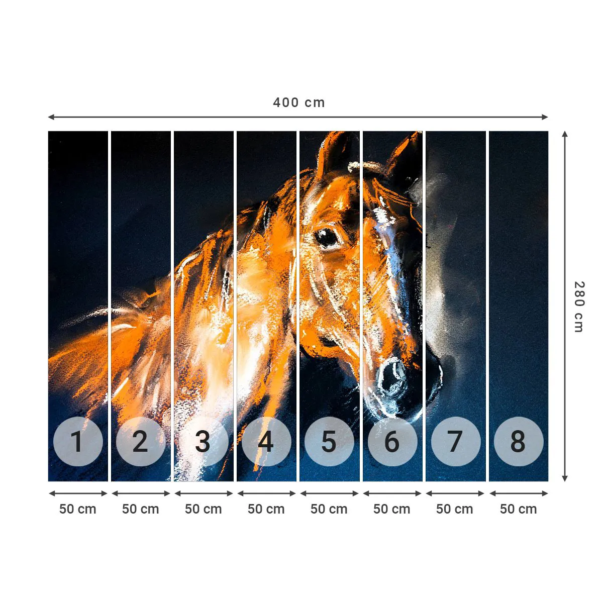 Papier Peint Photo Standard Eco - Et alors, tu y vas ? - Animaux, Cheval, jument - 400x280 cm