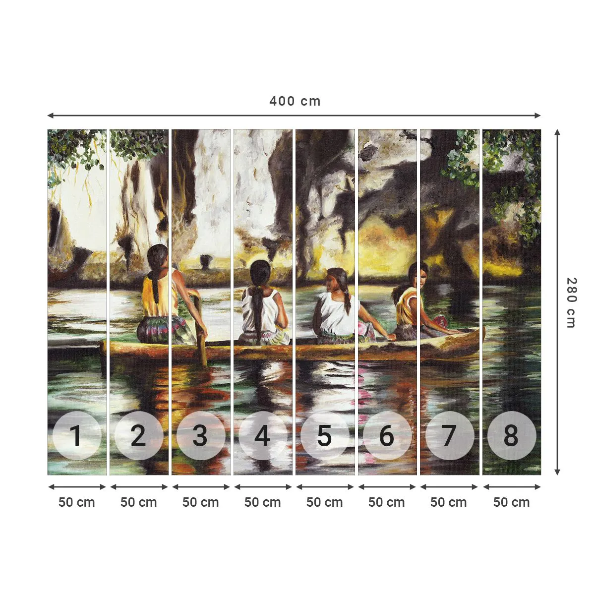 Papier Peint Photo Standard Eco - Dans un paradis polynésien - Voyages, Paysage, Rivière - 400x280 cm