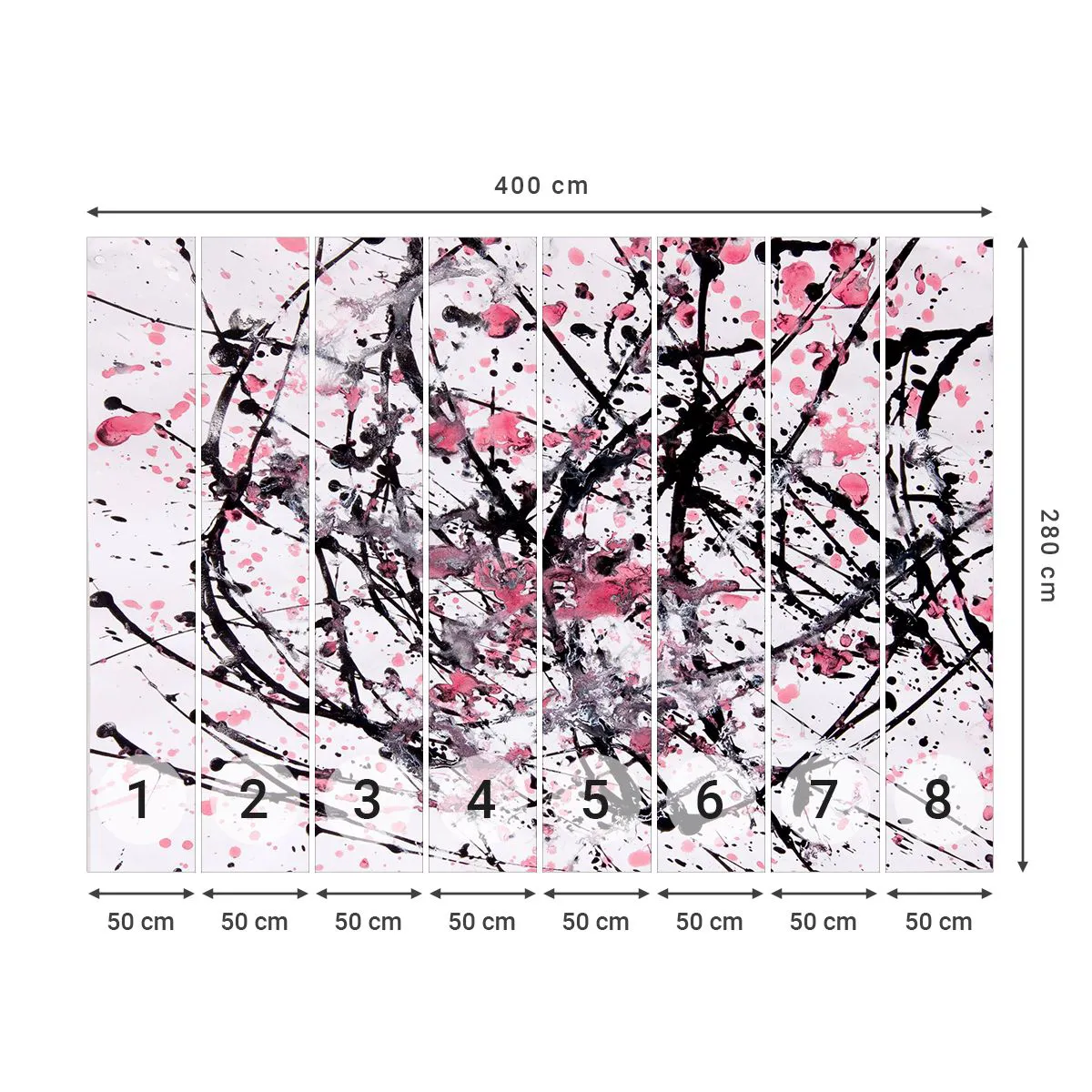 Fototapete Standard Eco - Die Flüchtigkeit des Lebens - Abstraktion, Stück, Modernes Muster - 400x280 cm