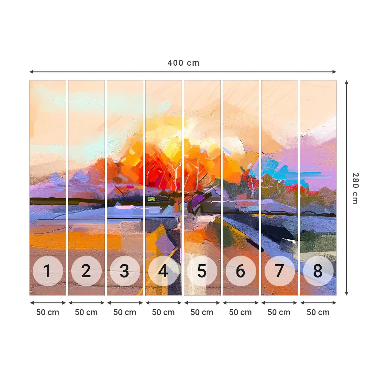 Fototapet Standard Eco - Så blev det höst - Landskap, Bit, Natur - 400x280 cm