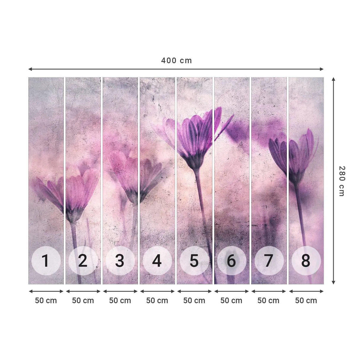 Tapet Premium Sand - Un vis de flori - Flori, Bucată, Grădină - 400x280 cm