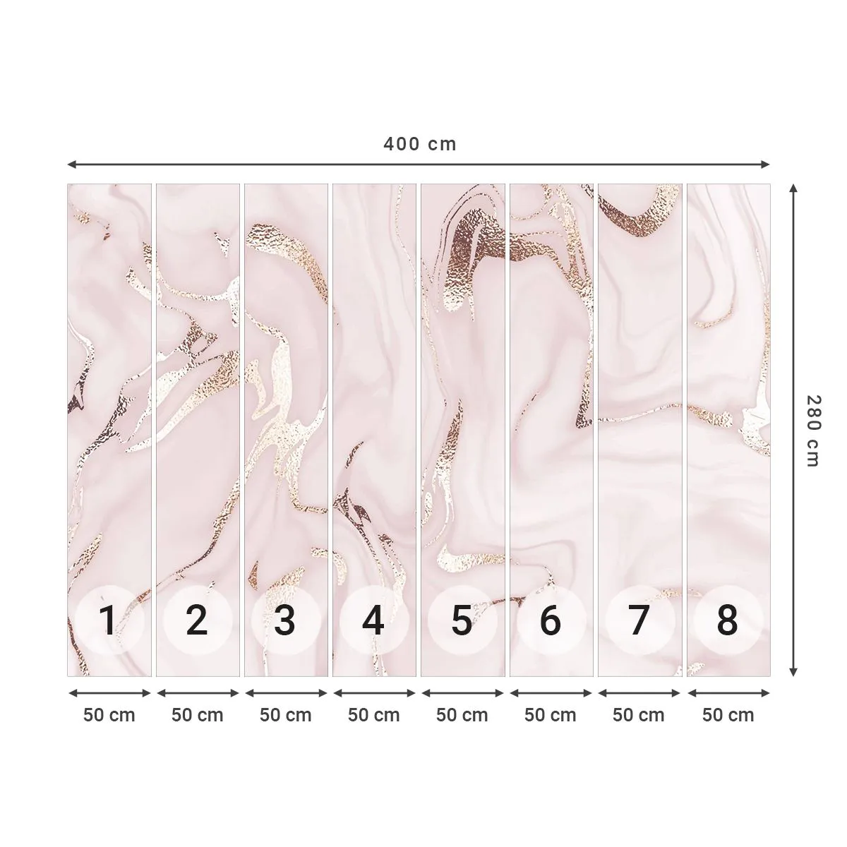 Fototapet Premium Sand - I et lyserødt tørklæde - Abstraktion, Stykke, Moderne kunst - 400x280 cm